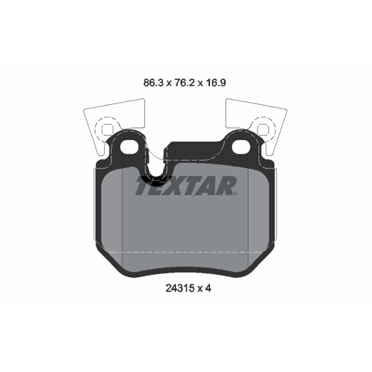 TEXTAR 2431501 Bremsbeläge Bremsklötze Bremsbelagsatz BMW 1er E82 E88 135i 123d hinten