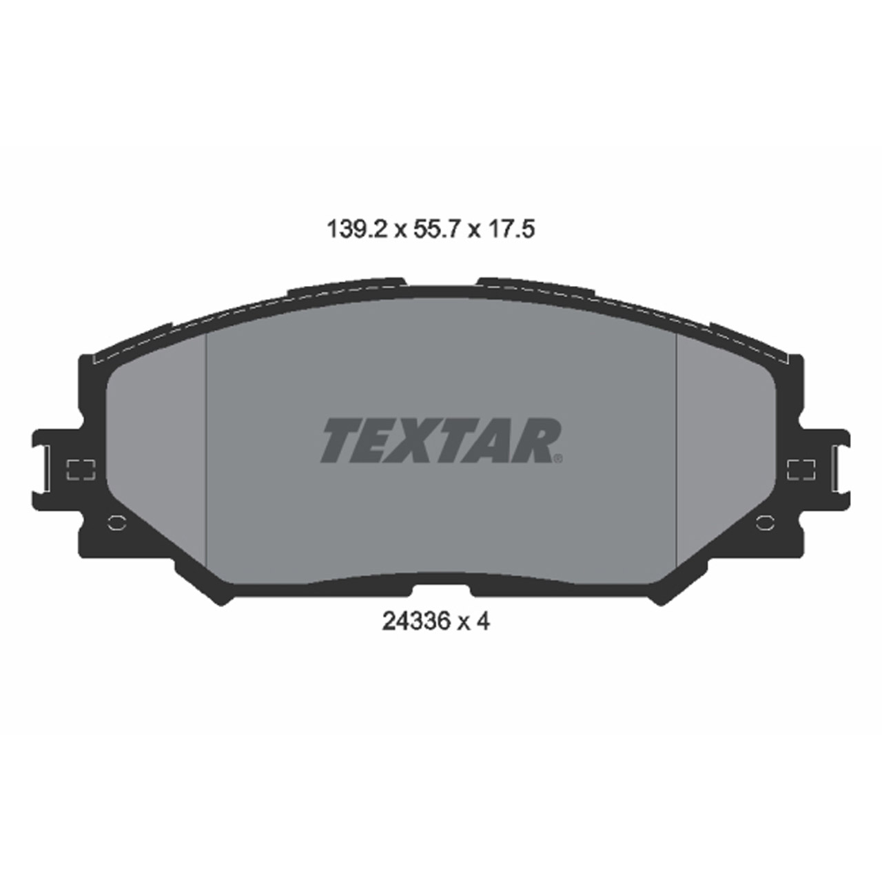 TEXTAR 2433601 Bremsbeläge Bremsklötze TOYOTA Auris (E15) Verso S (P12) Yaris (P13) vorne