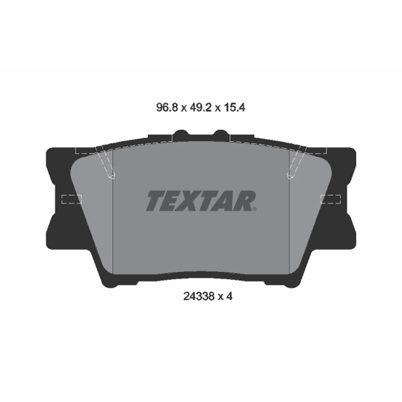 TEXTAR 2433801 Bremsbeläge Bremsklötze Bremsbelagsatz TOYOTA Rav 4 III (A3) IV (A4) hinten