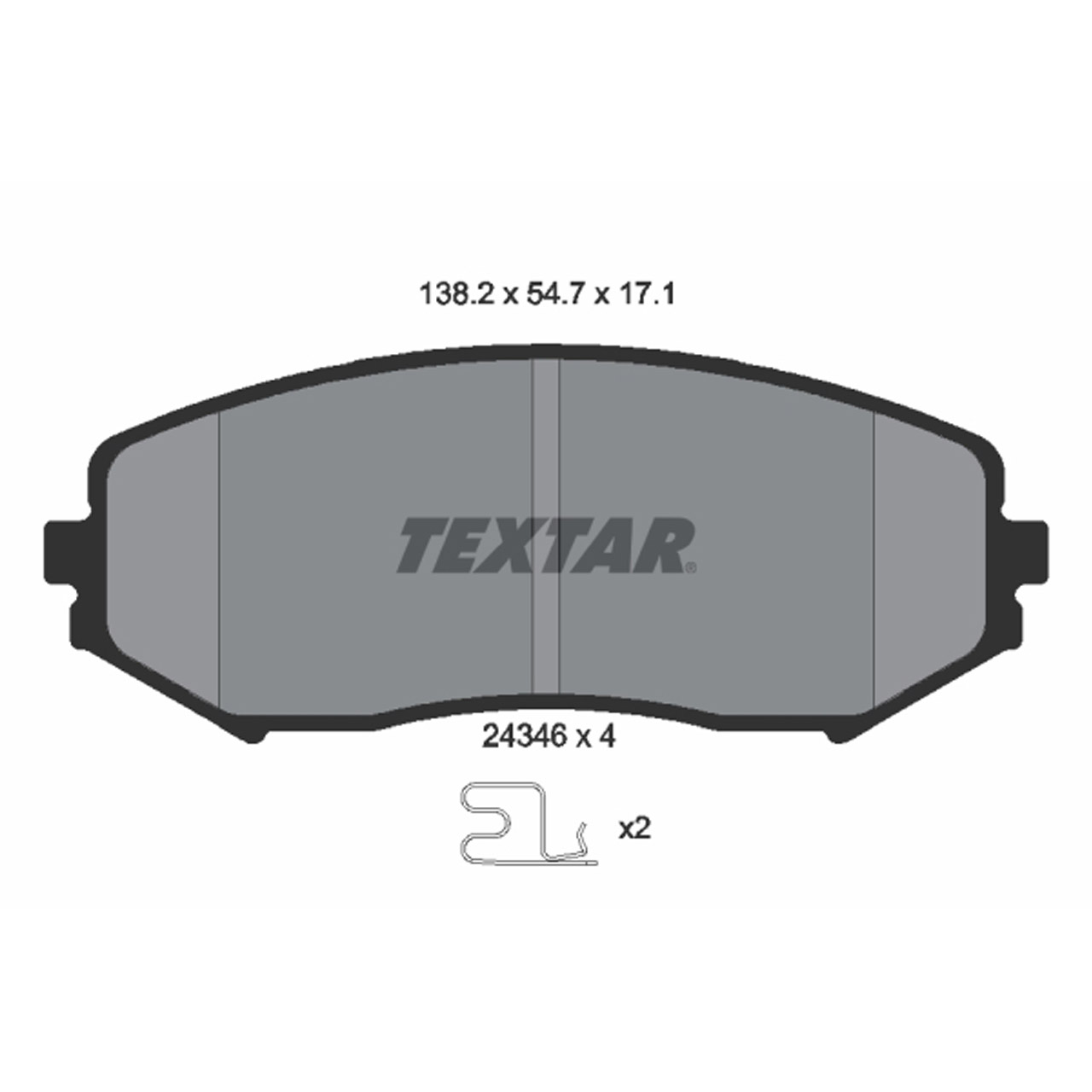 TEXTAR 2434601 Bremsbeläge Bremsklötze SUZUKI Grand Vitara 1 (FT, HT) 2 (JT, TE, TD) vorne