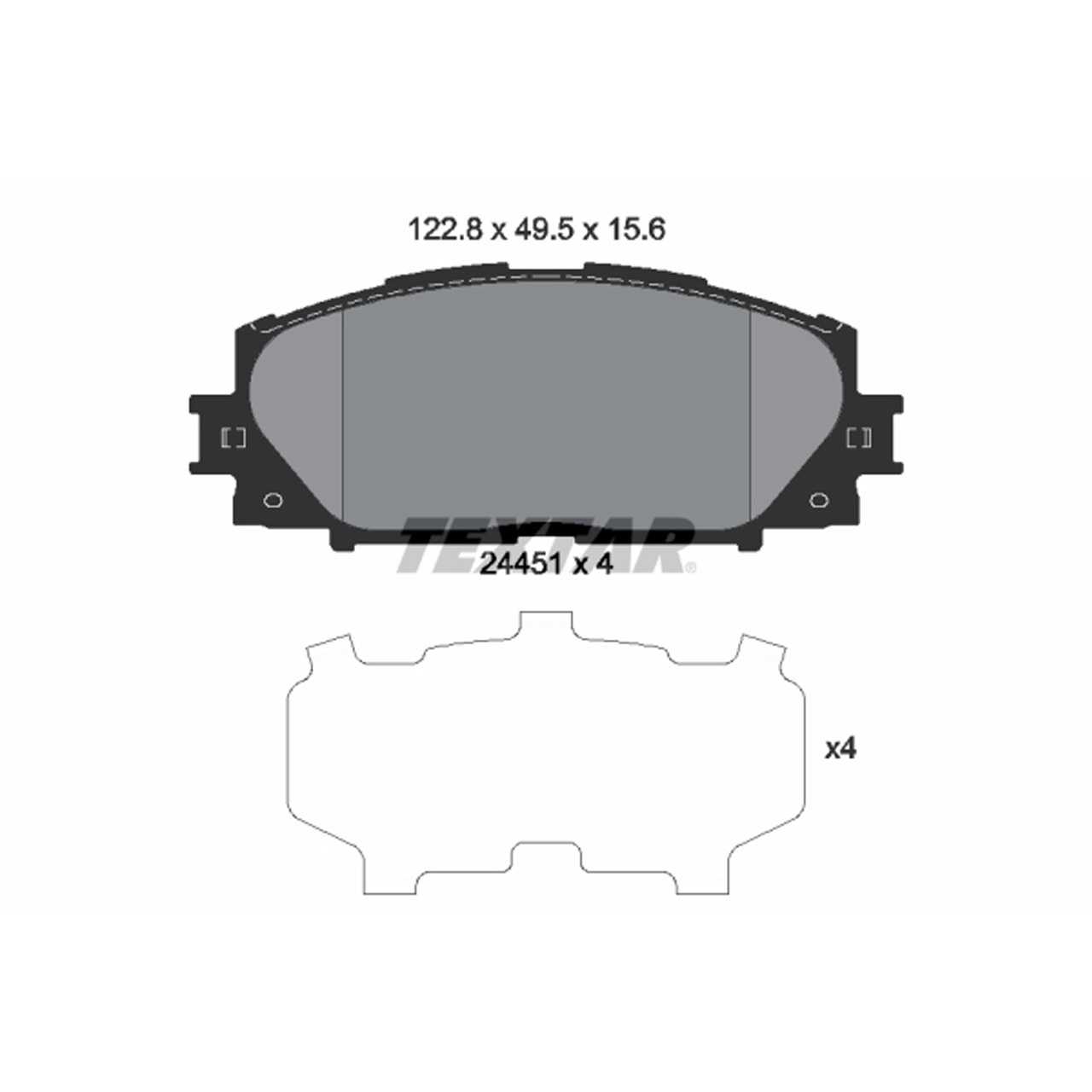 TEXTAR 2445101 Bremsbeläge Bremsklötze TOYOTA Prius (_W3_) ab 08.2009 (_W5_) vorne