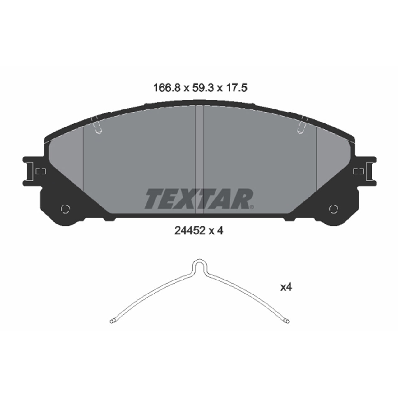 TEXTAR 2445201 Bremsbeläge Bremsklötze TOYOTA Camry V7 Rav 4 IV V LEXUS NX RX vorne