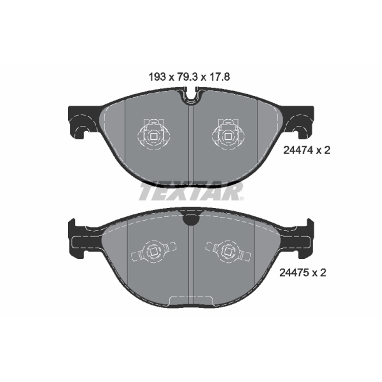 TEXTAR 2447401 Bremsbeläge Bremsklötze JAGUAR XF I (X250) XJ (X351) XK II vorne