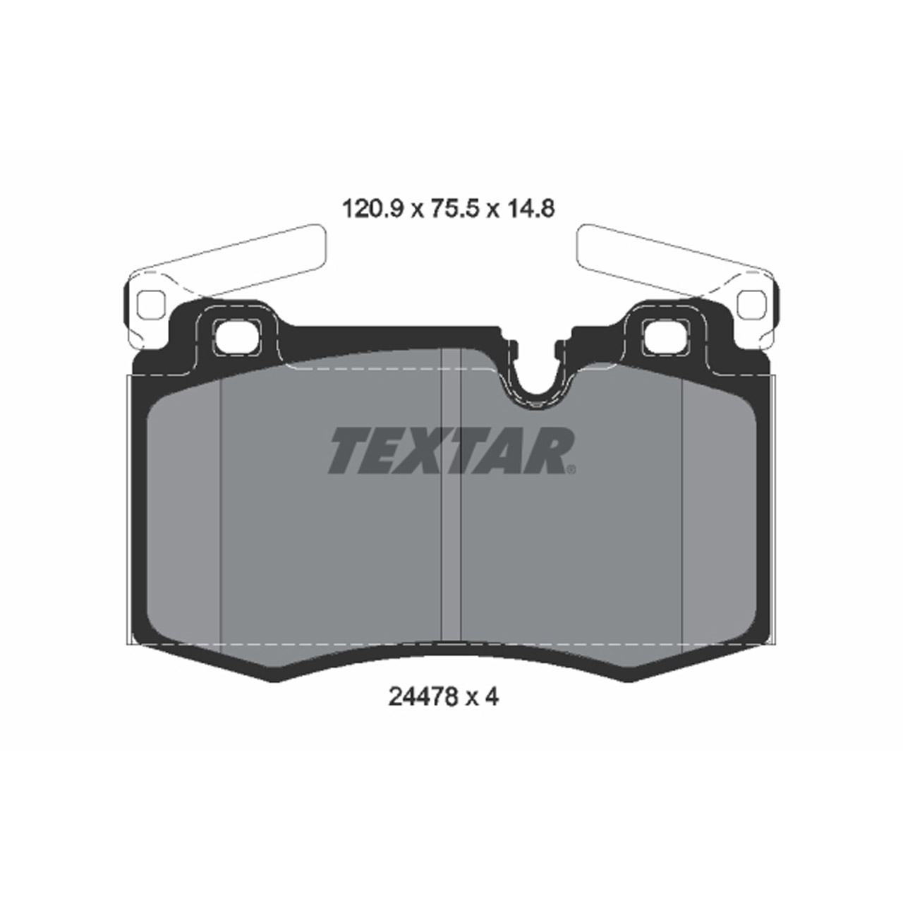 TEXTAR 2447801 Bremsbeläge Bremsklötze MINI R56 R55 R57 R58 R59 mit Sportpaket vorne