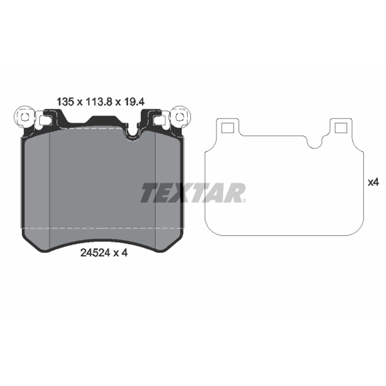 TEXTAR 2452401 Bremsbeläge Bremsklötze BMW X5M E70 X6M E71 E72 555 PS vorne