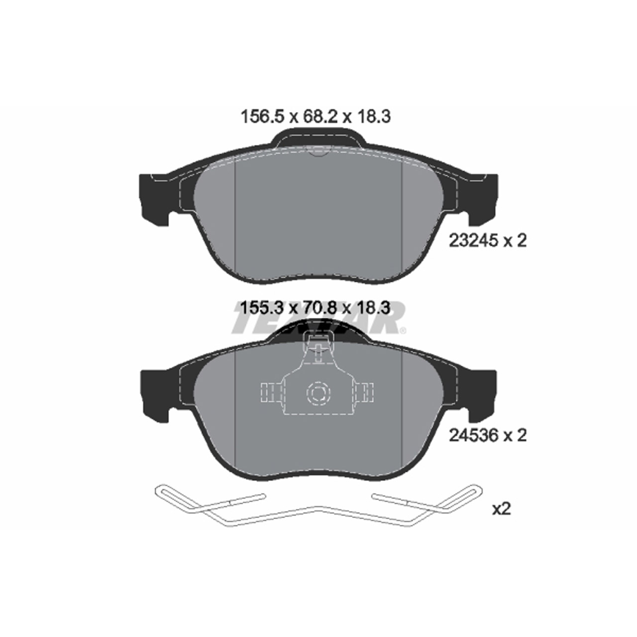 TEXTAR 2453601 Bremsbeläge Bremsklötze RENAULT Grand Scenic 2 ab 10.2005 vorne