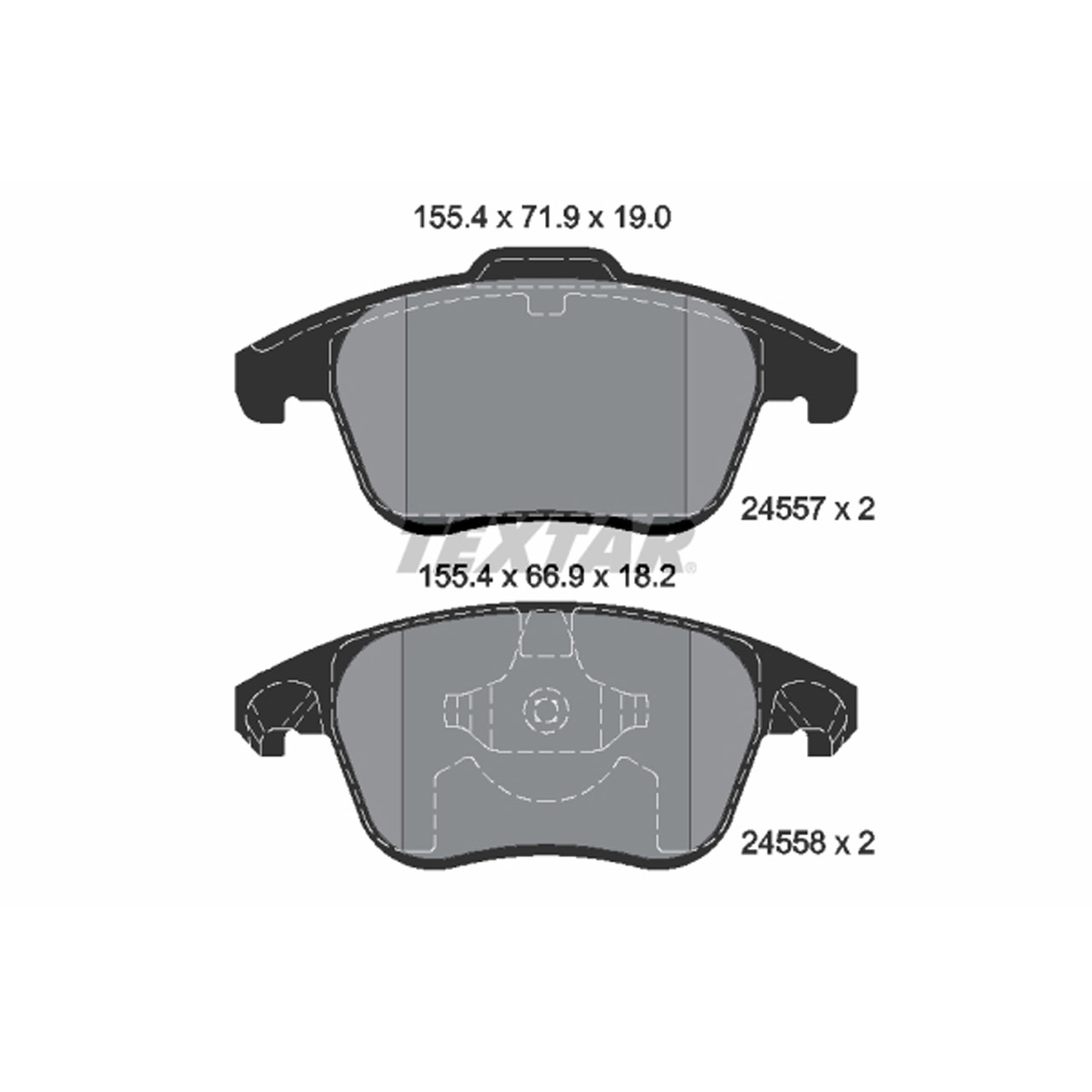 TEXTAR 2455701 Bremsbeläge CITROEN C4 DS OPEL Corsa-e Mokka-e PEUGEOT 208 II vorne