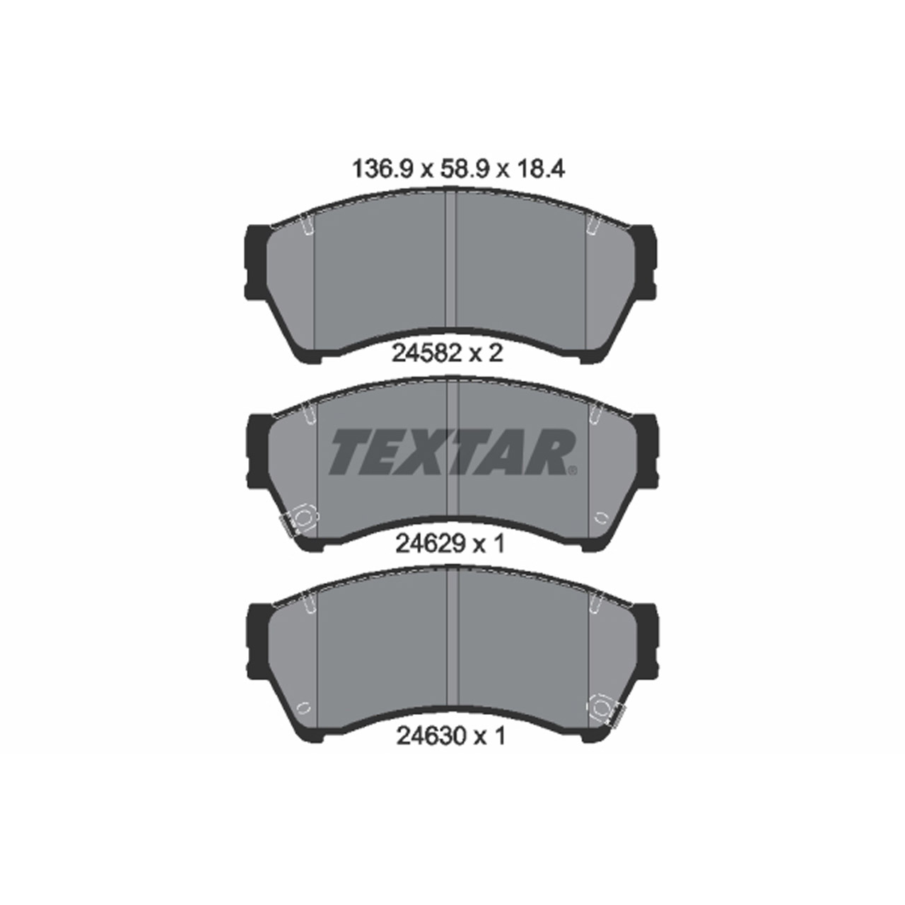 TEXTAR 2458202 Bremsbeläge Bremsklötze Bremsbelagsatz MAZDA 6 (GH) vorne