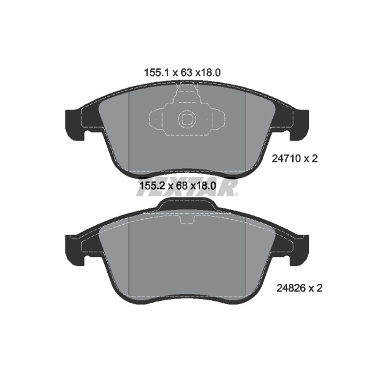 TEXTAR 2471001 Bremsbeläge RENAULT Clio 4 RS Laguna 3 Lattitude Megane 3 Scenic 3 vorne