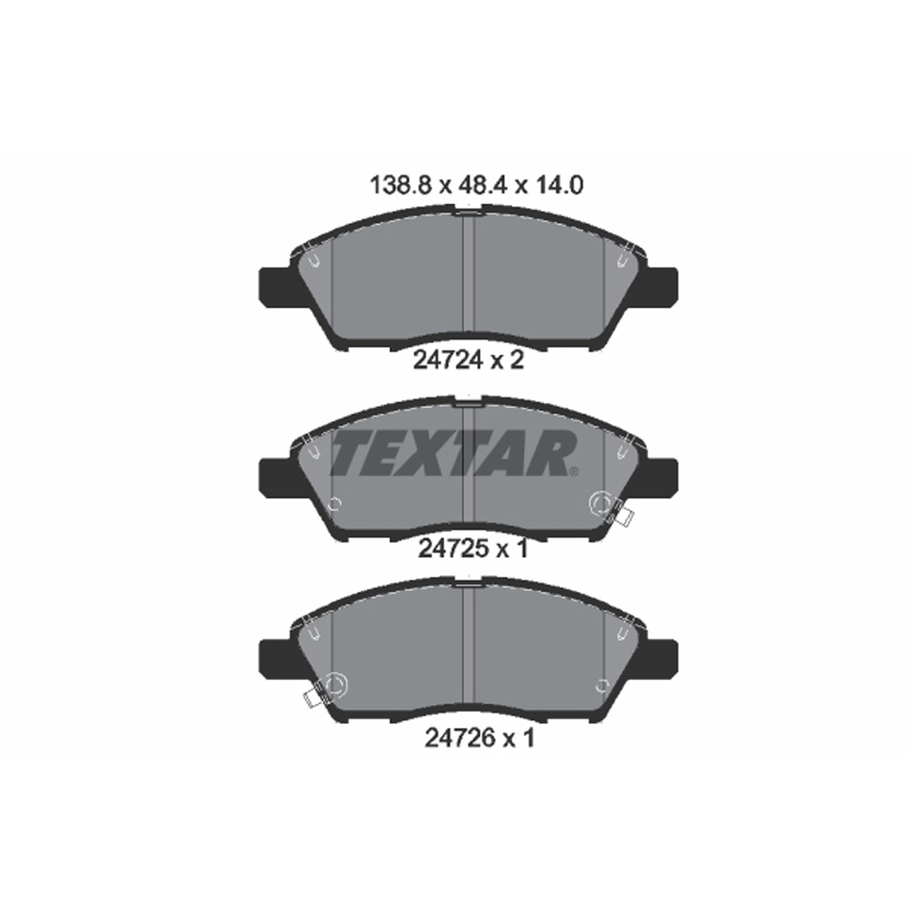 TEXTAR 2472401 Bremsbeläge Bremsklötze NISSAN Micra 4 (K13K) Tiida (C11 SC11) vorne