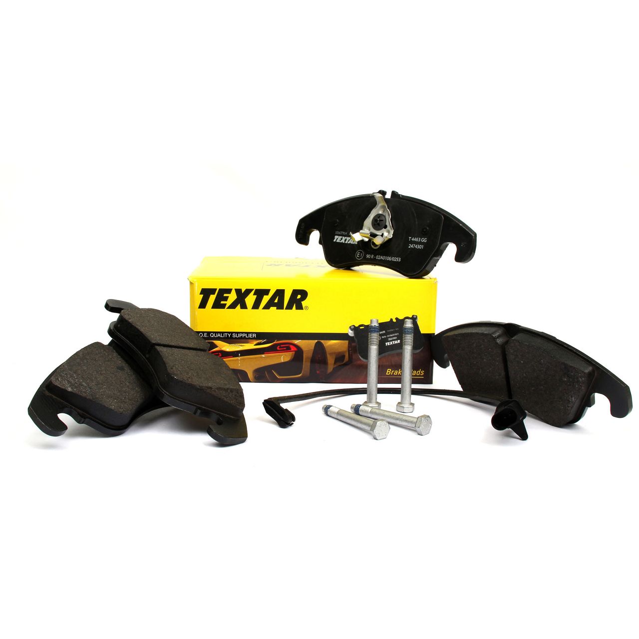 TEXTAR 2474301 Bremsbeläge + Sensor AUDI A4 8K B8 A5 8T 8F A6 Avant C7 vorne