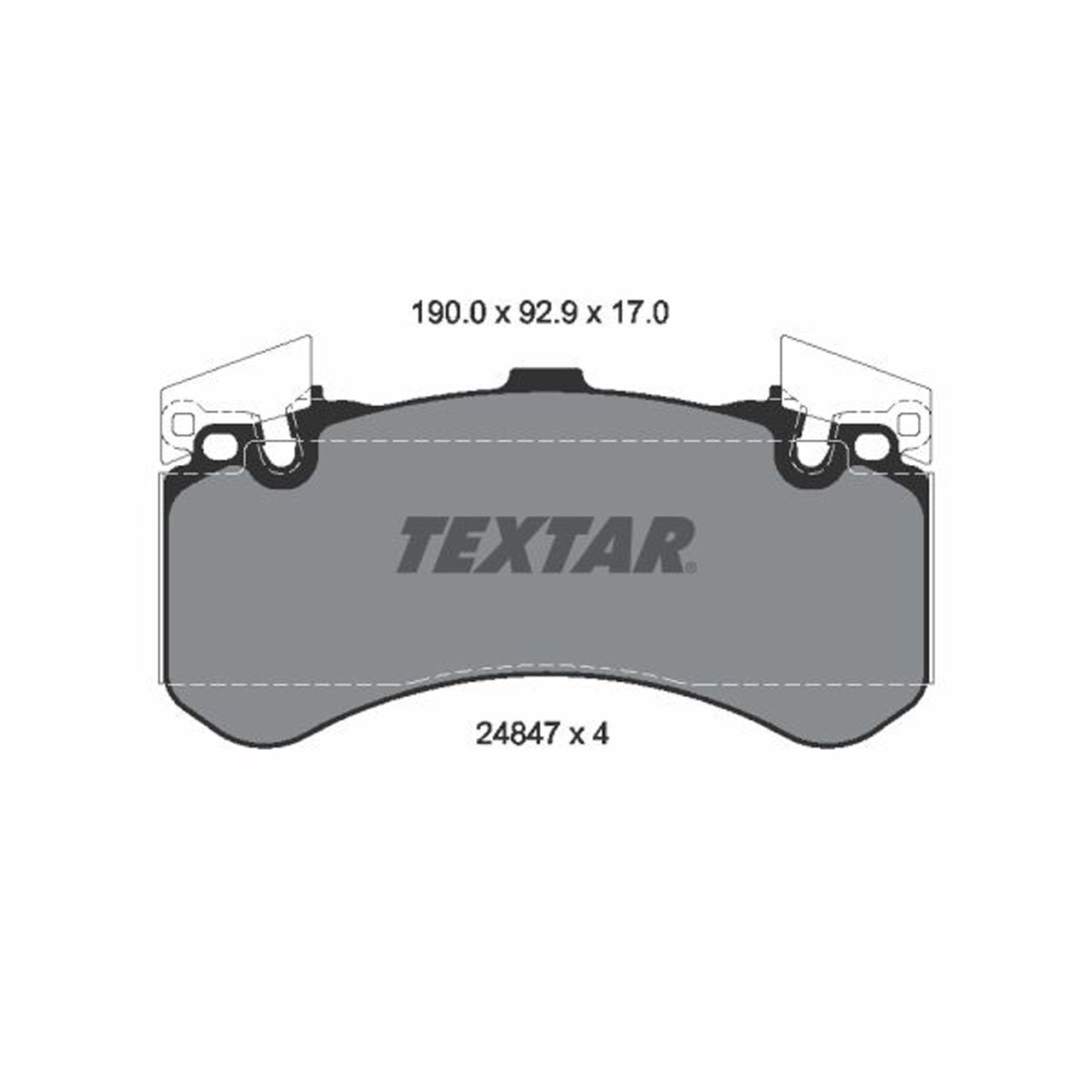 TEXTAR 2484701 Bremsbeläge Bremsklötze AUDI A6 S6 (C79 A7 S7 (4G) A8 S8 (4H D4)vorne