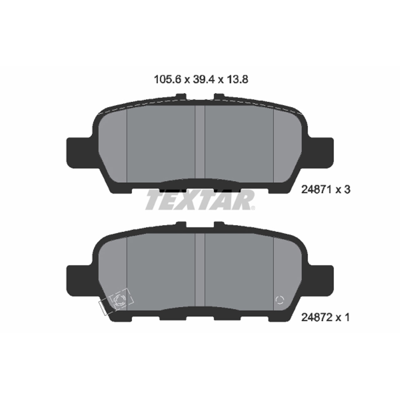 TEXTAR 2487101 Bremsbeläge Bremsklötze NISSAN Murano 2 (Z51) SUZUKI Grand Vitara 2 hinten