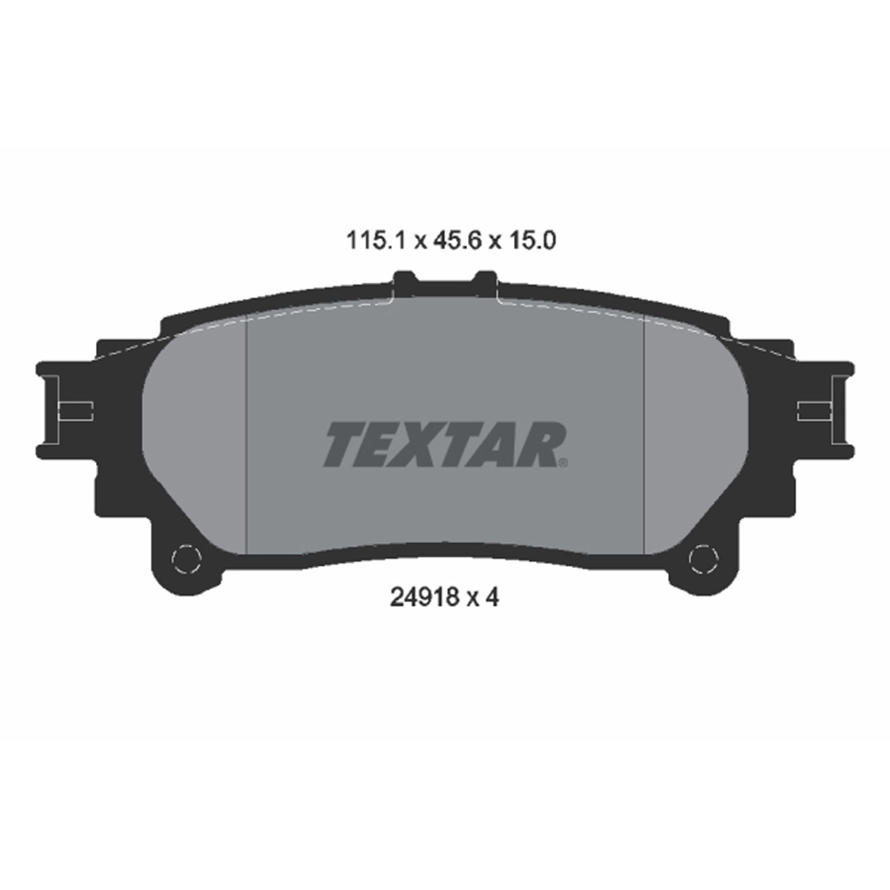 TEXTAR 2491801 Bremsbeläge Bremsklötze TOYOTA Mirai (JPD1_) Prius Plus (_W4_) hinten