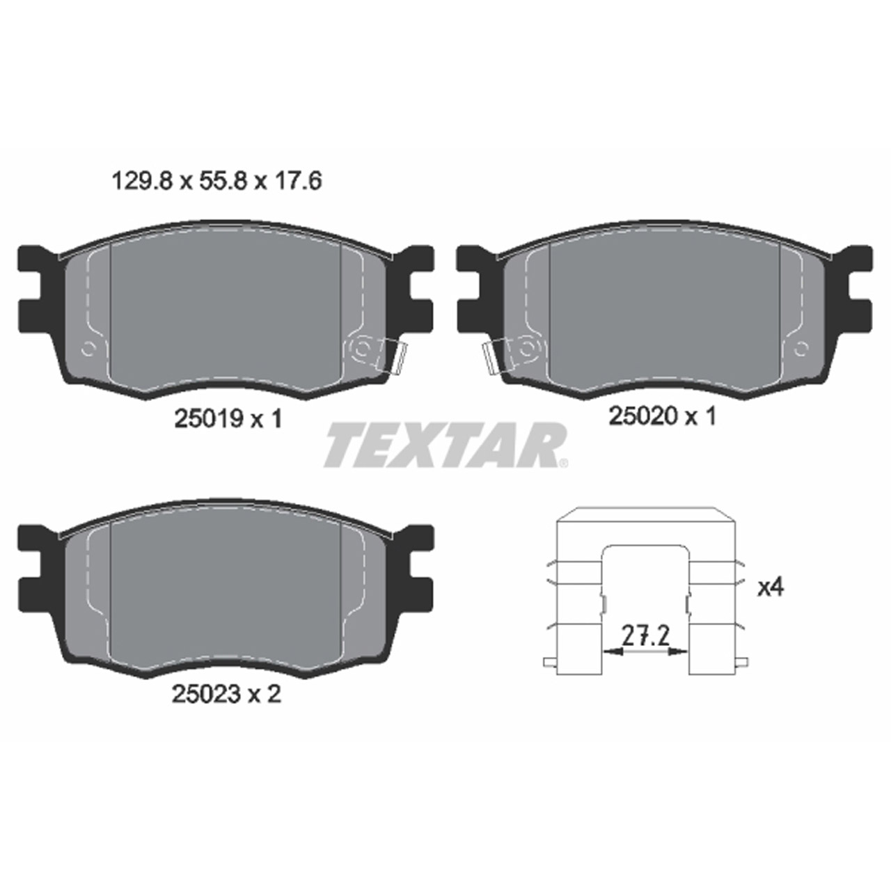 TEXTAR 2501901 Bremsbeläge Bremsklötze HYUNDAI i20 I (PB, PBT) mit ESP vorne 581011JA10