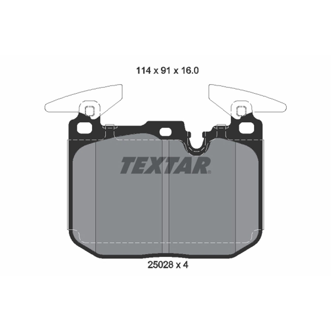 TEXTAR 2502807 Bremsbeläge BMW 1er F40 2er F44 X1 F48 X2 F39 mit M-Technik i8 vorne