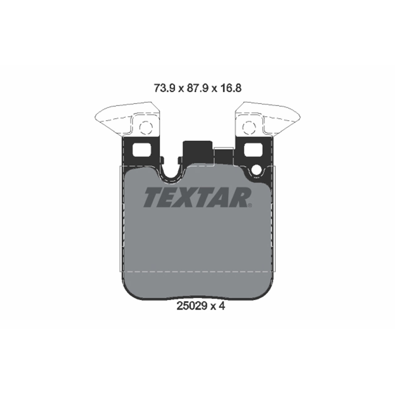 TEXTAR 2502901 Bremsbeläge BMW 2er M2 F87 3er M3 F80 4er M4 F82 F83 bis 01.2018 hinten