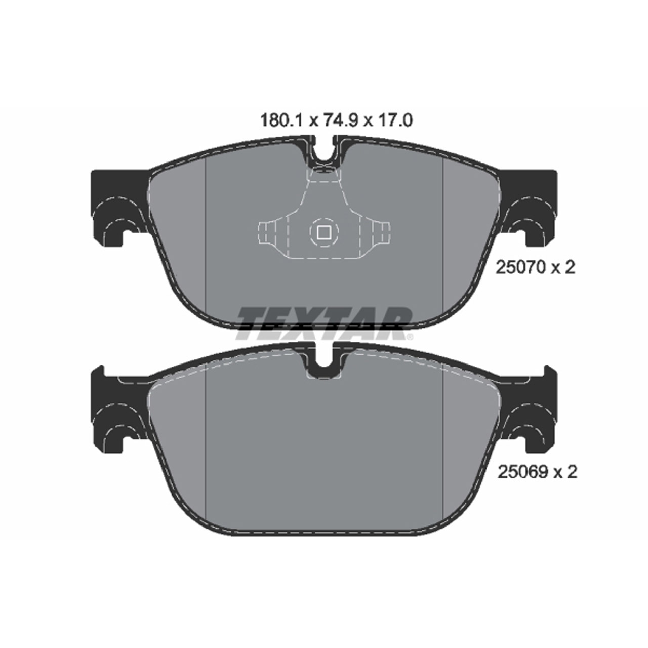 TEXTAR 2507001 Bremsbeläge CITROEN C5 III C6 DS4 DS5 PEUGEOT 308 I 1.6 GTi 508 I RCZ vorne