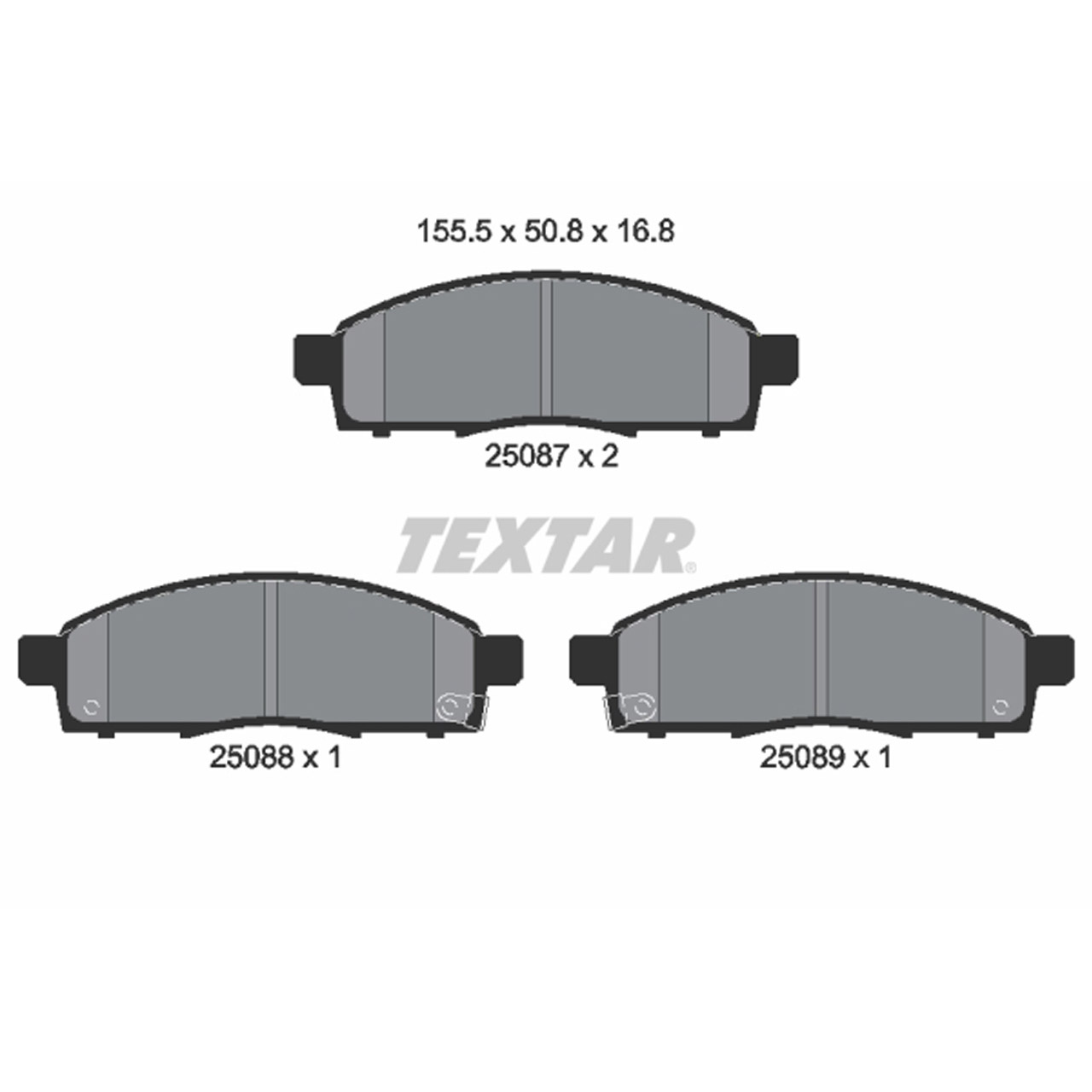 TEXTAR 2508701 Bremsbeläge Bremsklötze Bremsbelagsatz NISSAN Evalia Bus NV200 Kasten vorne