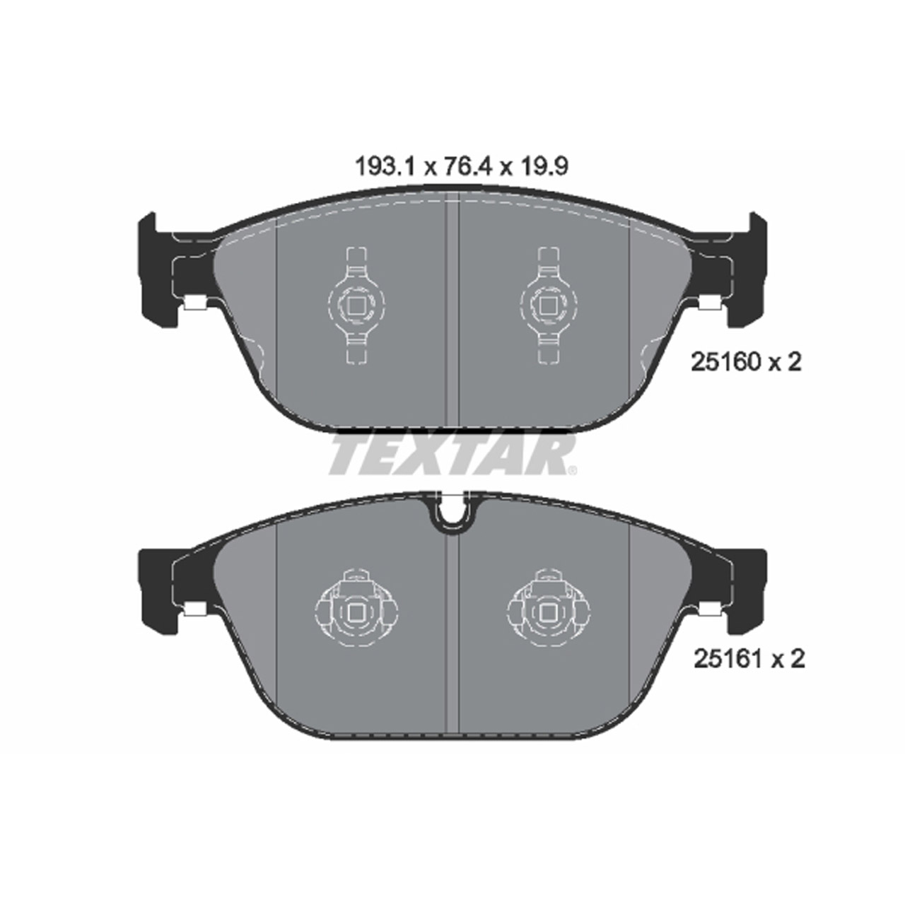 TEXTAR 2516002 Bremsbeläge AUDI A8 S8 (4H D4) PR-1LJ SQ5 (8RB) PR-1LV/1ZK vorne