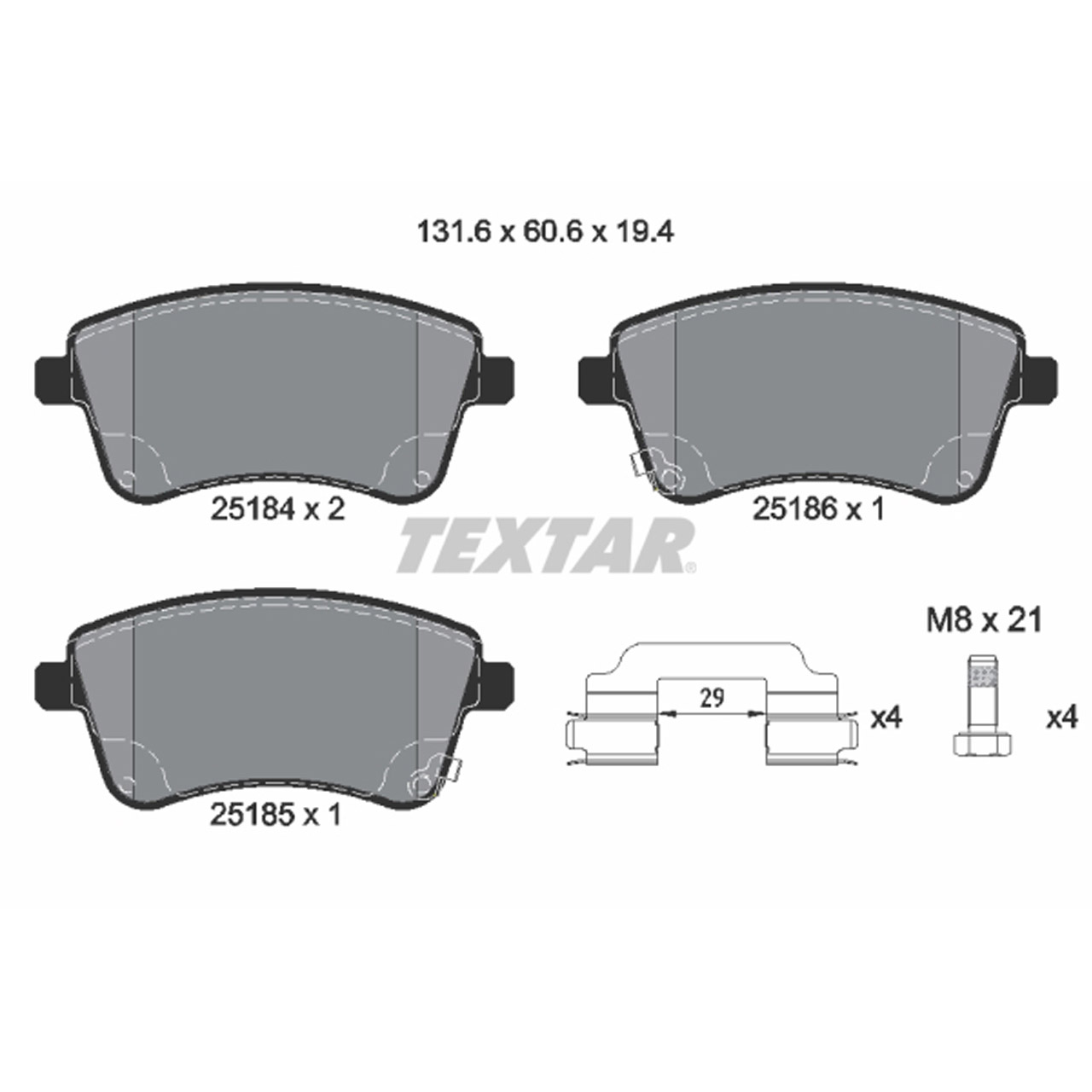 TEXTAR 2518401 Bremsbeläge Bremsklötze Bremsbelagsatz KIA Venga (YN) vorne 581011PA00