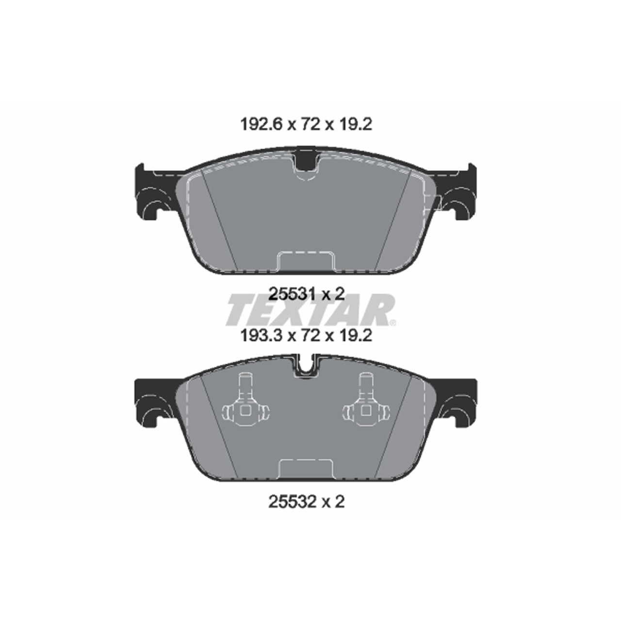 TEXTAR 2553101 Bremsbeläge Bremsklötze MERCEDES-BENZ M- GL- GLE GLS W166 X166 C292 vorne