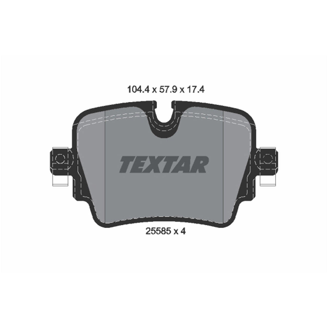 TEXTAR 2558501 Bremsbeläge JAGUAR F-Type (X152) 18 Zoll XJ (X351) ab Fgst. V90866 hinten