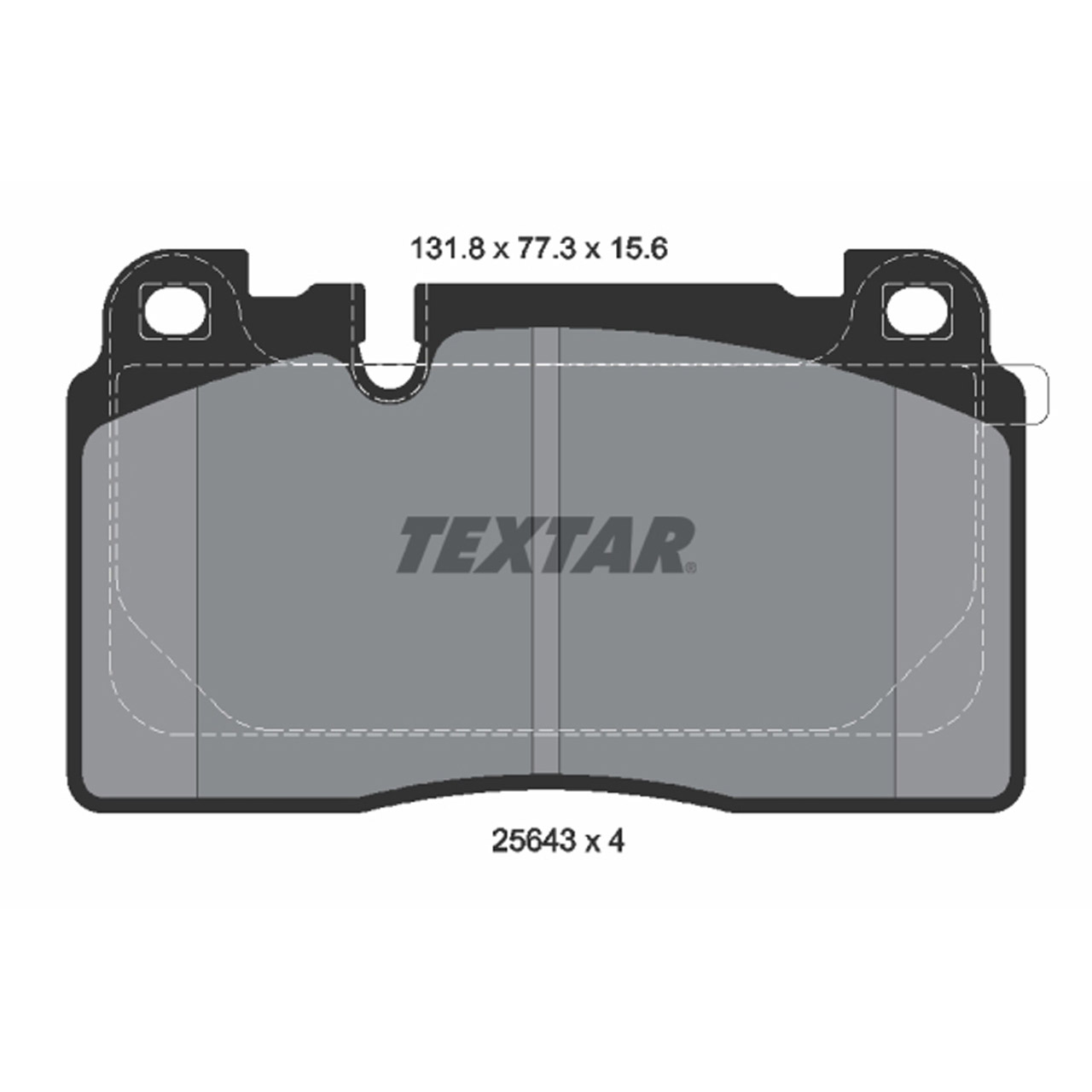 TEXTAR 2564302 Bremsbeläge Bremsbelagsatz Bremsklötze AUDI Q5 SQ5 (8RB) PR-1LB/1LE vorne