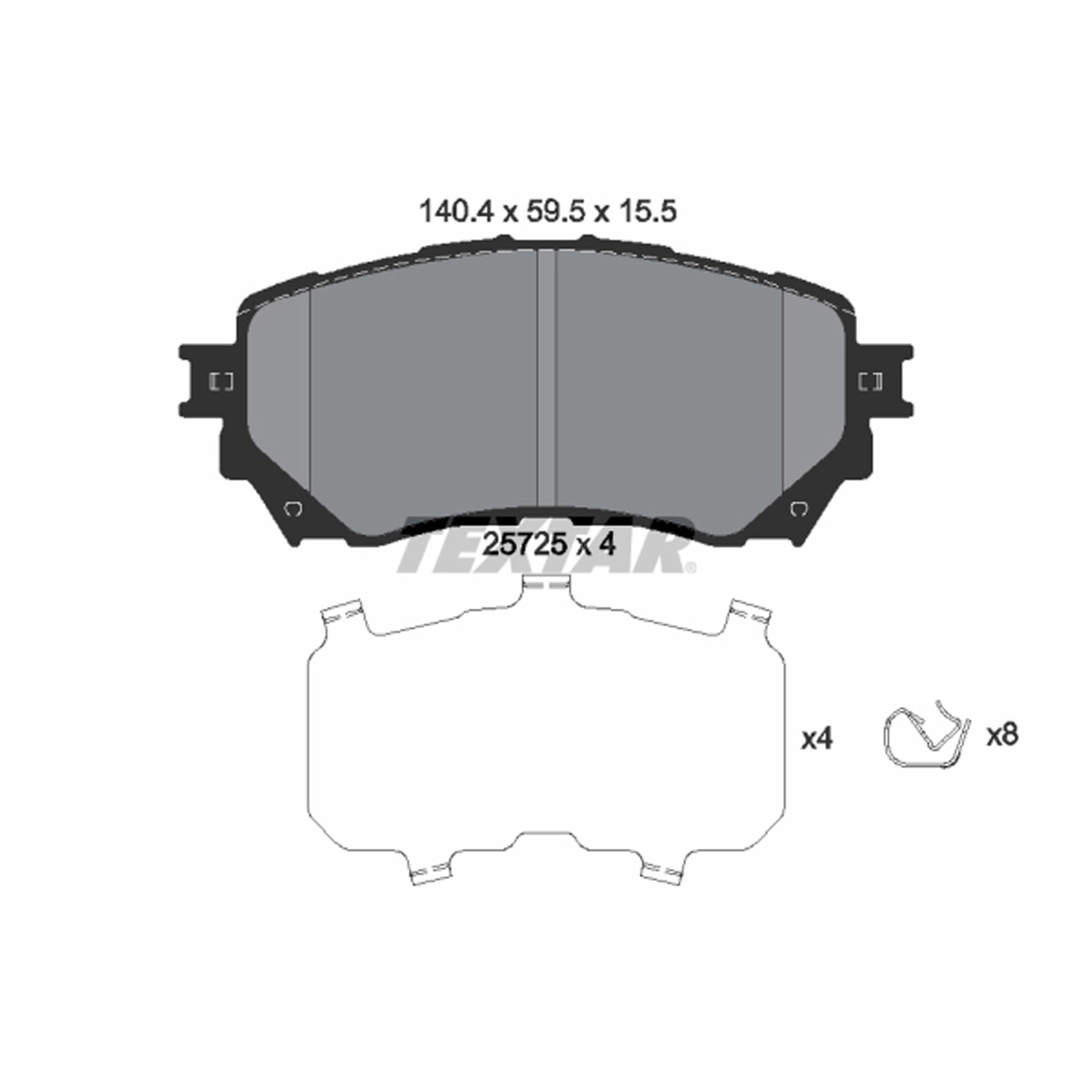 TEXTAR 2572501 Bremsbeläge Bremsbelagsatz MAZDA 6 (GJ, GL) 2.0 2.5 2.2 D vorne