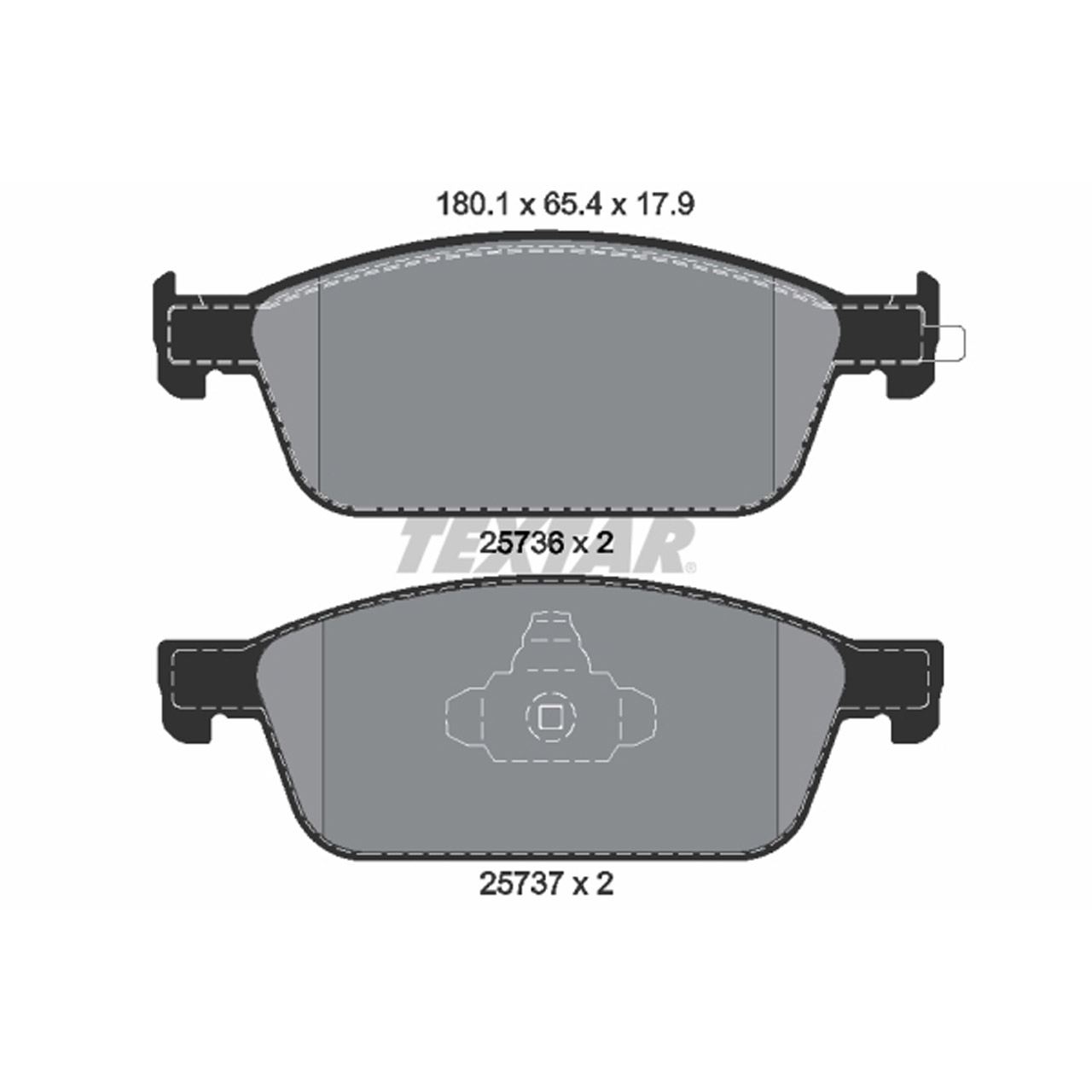 TEXTAR 2573601 Bremsbeläge FORD Focus 3 Kuga 2 Tourneo / Transit Connect V408 vorne