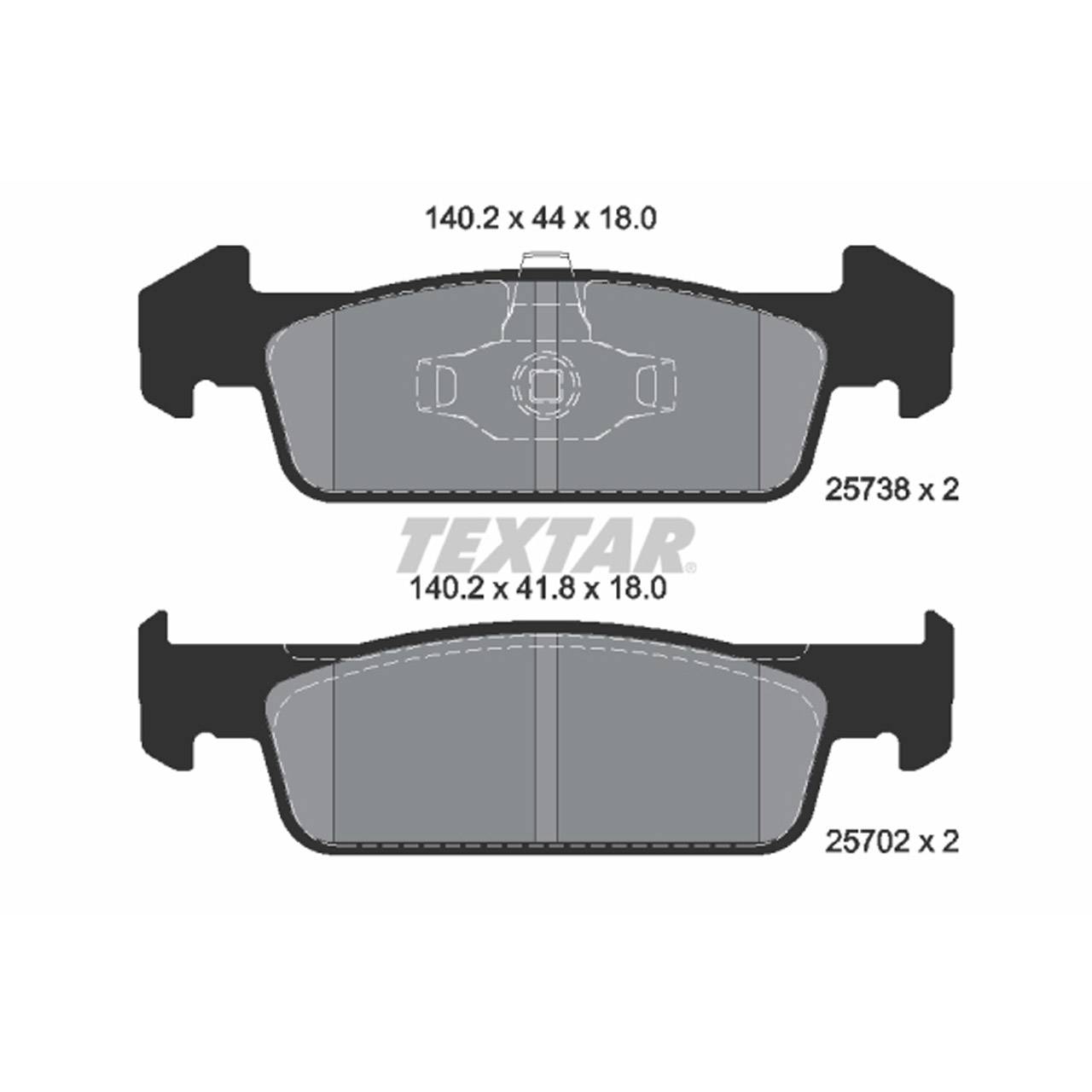 TEXTAR 2573801 Bremsbeläge Bremsklötze DACIA Logan 2 1.2 SAN713 Sandero 2 vorne