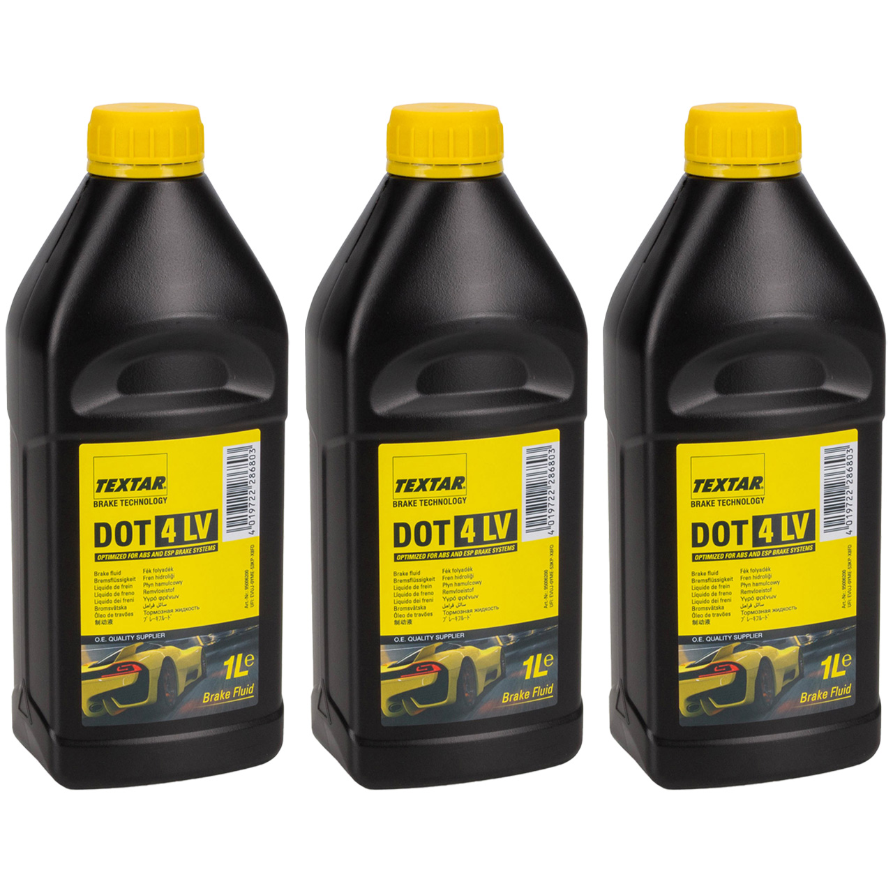 3L 3 Liter TEXTAR 95006200 Bremsflüssigkeit Brake Fluid DOT 4 LV ISO 4925 FMVSS 116