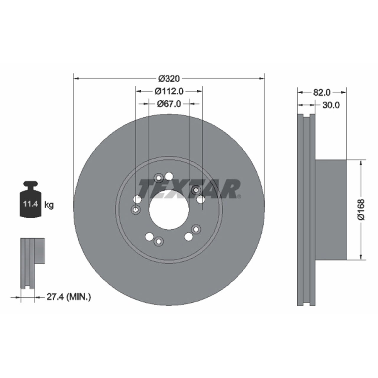 TEXTAR 92056600 Bremsscheiben Satz MERCEDES-BENZ S-Klasse W140 C140 vorne 1404210912