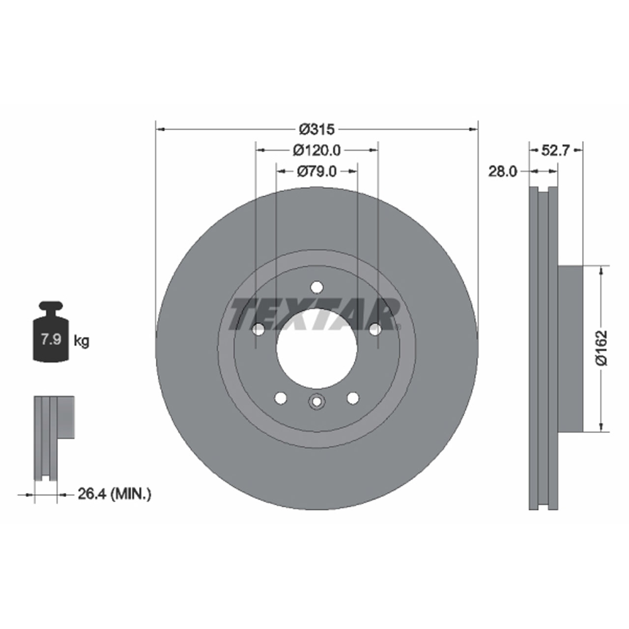 TEXTAR Bremsscheiben Satz BMW 3er E36 M3 3.0/3.2 Z3M 286/321/325 PS vorne