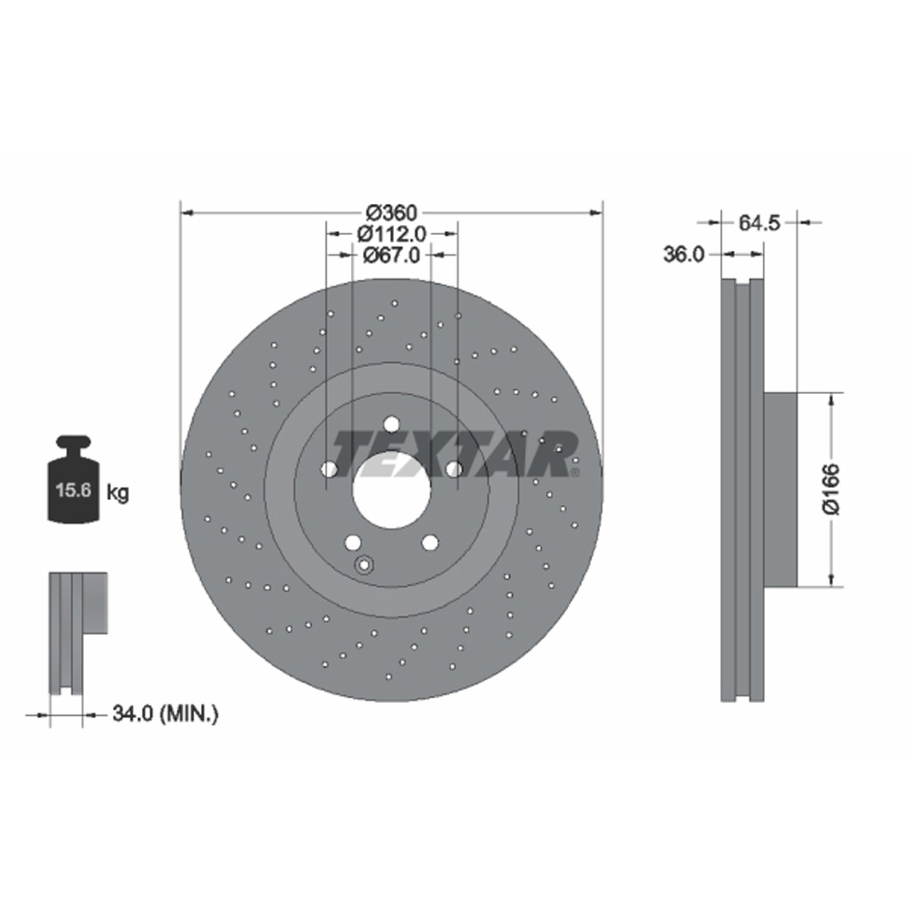 TEXTAR 92120305 Bremsscheiben Satz MERCEDES W211 C219 W221 R230 R172 vorne 2214211812