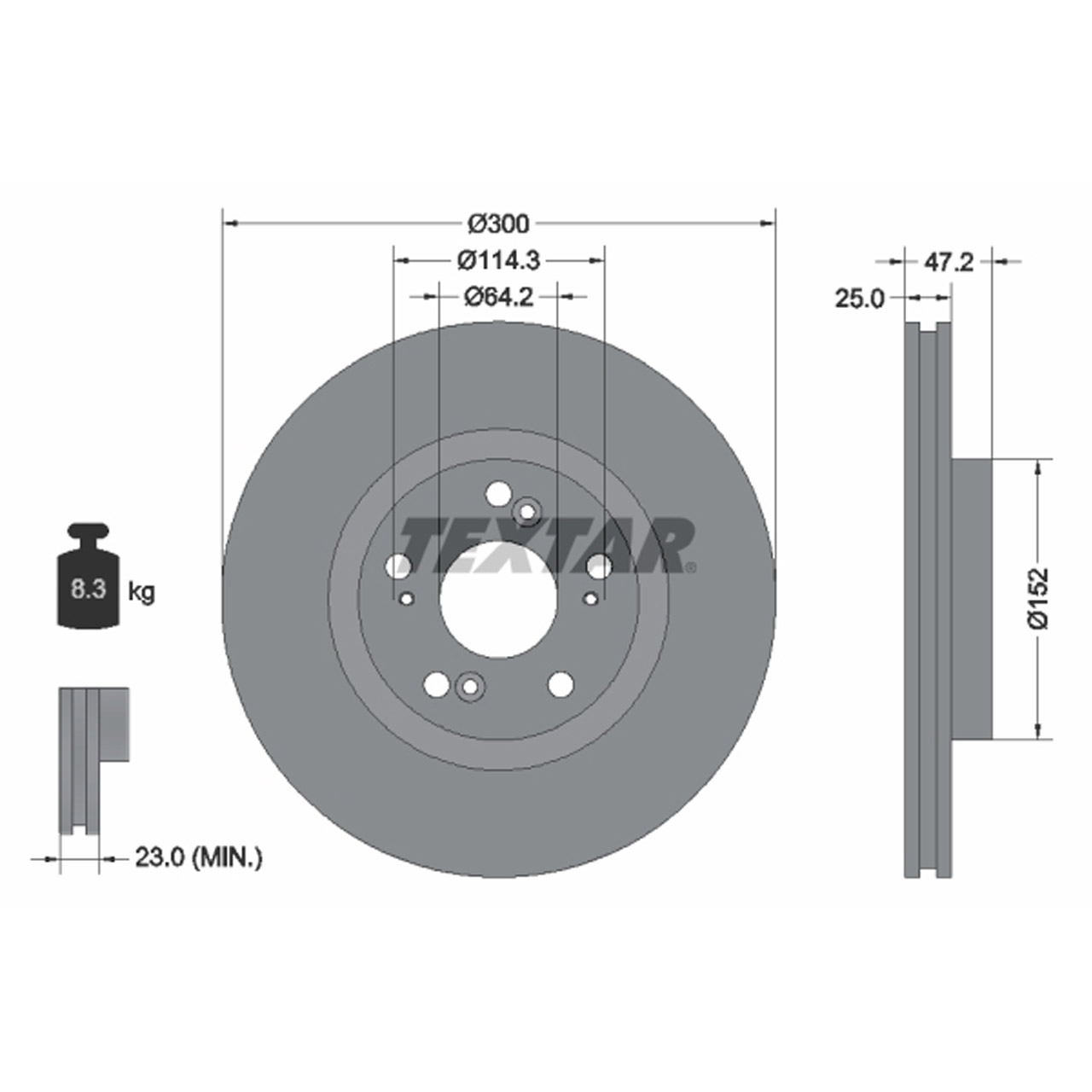 TEXTAR 92140903 Bremsscheiben Satz HONDA Accord 7 / Tourer 2.0 2.4 2.2 i-CTDi vorne