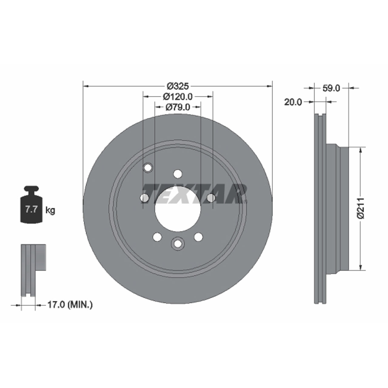 TEXTAR 92147603 Bremsscheiben Satz LAND ROVER Discovery 3 4 Range Rover Sport 1 hinten