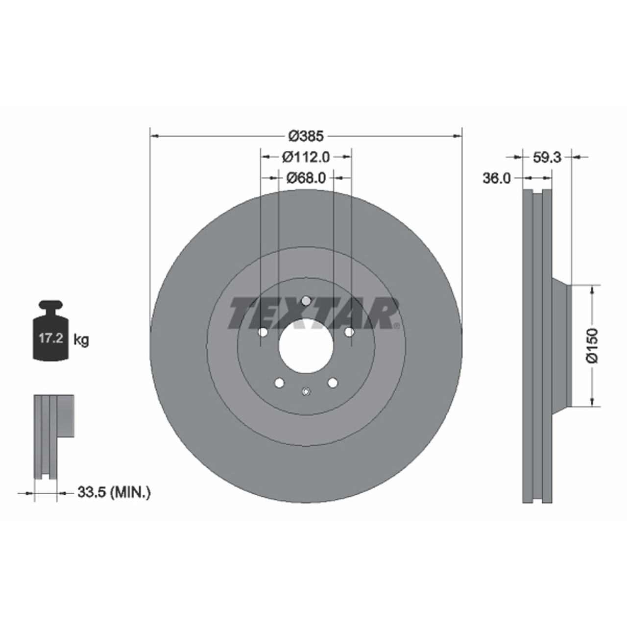 TEXTAR 92184203 Bremsscheiben Satz AUDI A8 S8 (4E D3) PR-1LJ/1LK vorne