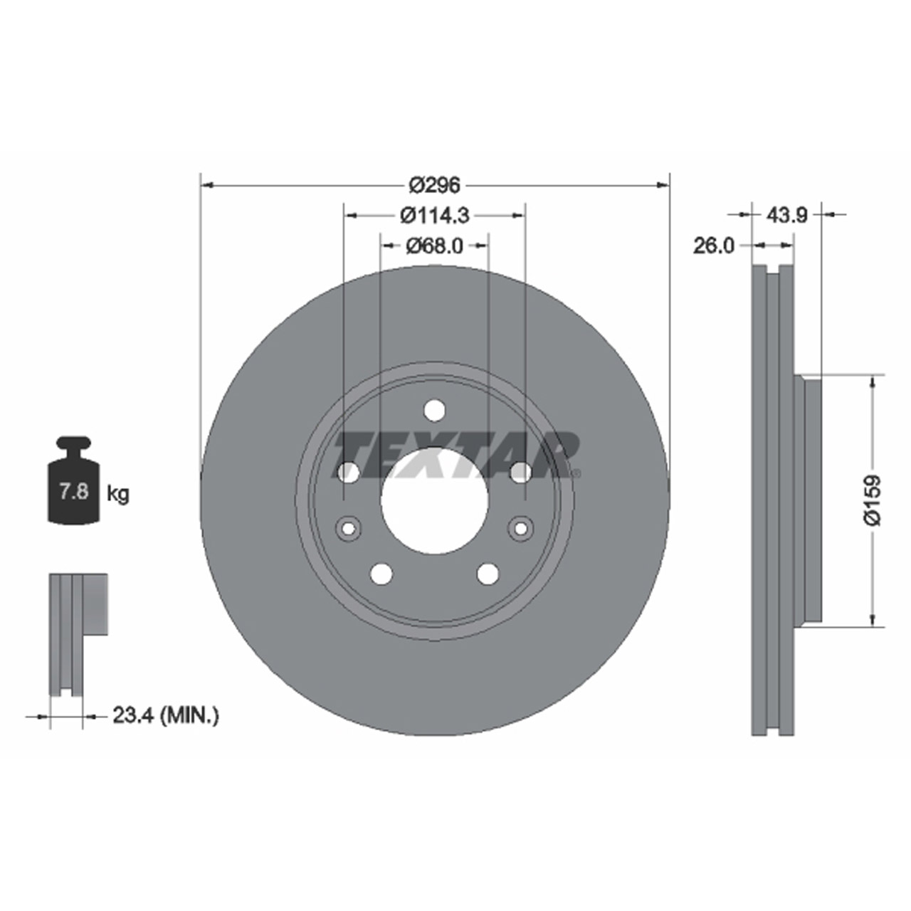 TEXTAR 92195603 Bremsscheiben Satz RENAULT Laguna 3 Latitude Megane 3 Scenic 3 vorne