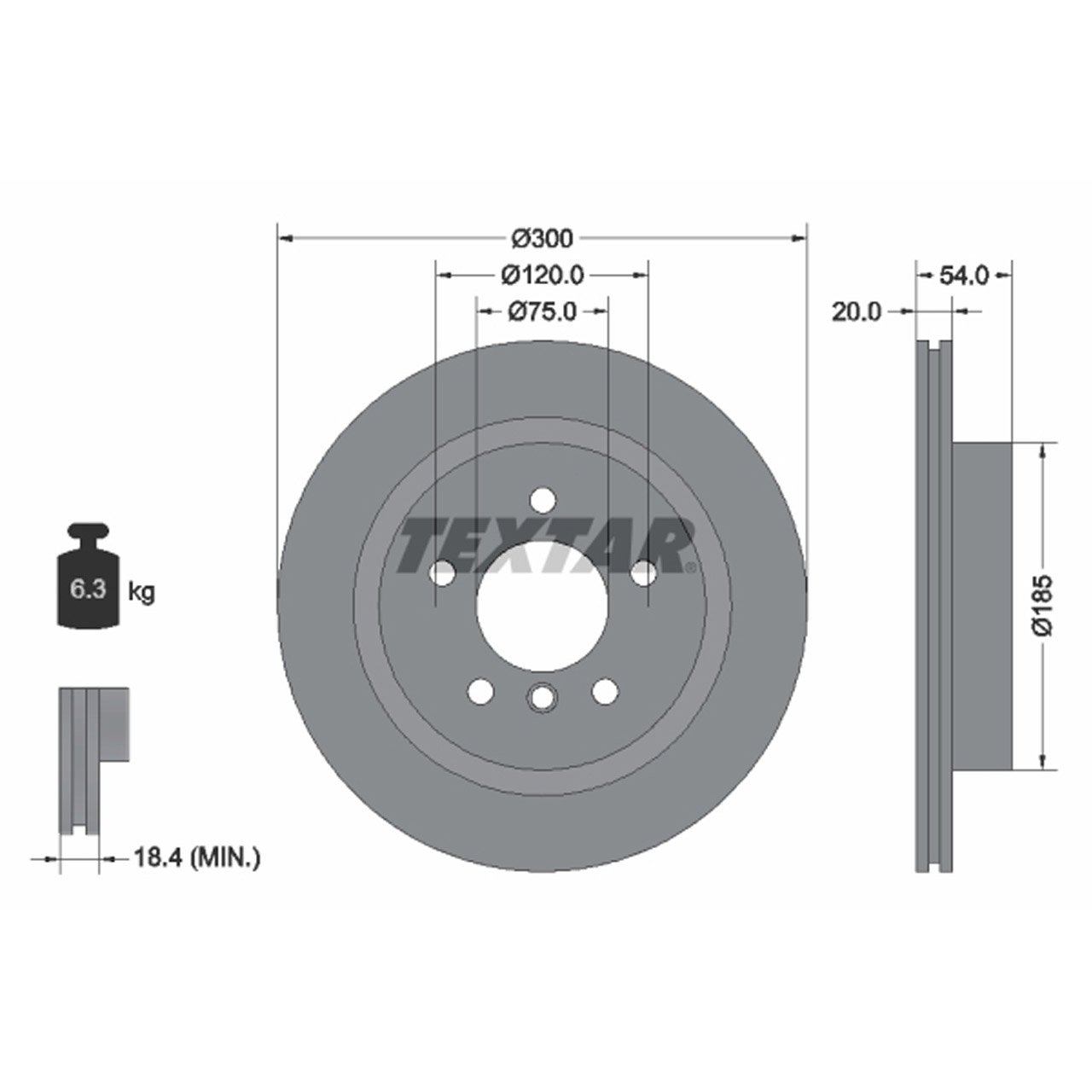 TEXTAR 92196605 Bremsscheiben Satz BMW Z4 E89 sDrive18-30i 156-258 PS hinten 34216782605