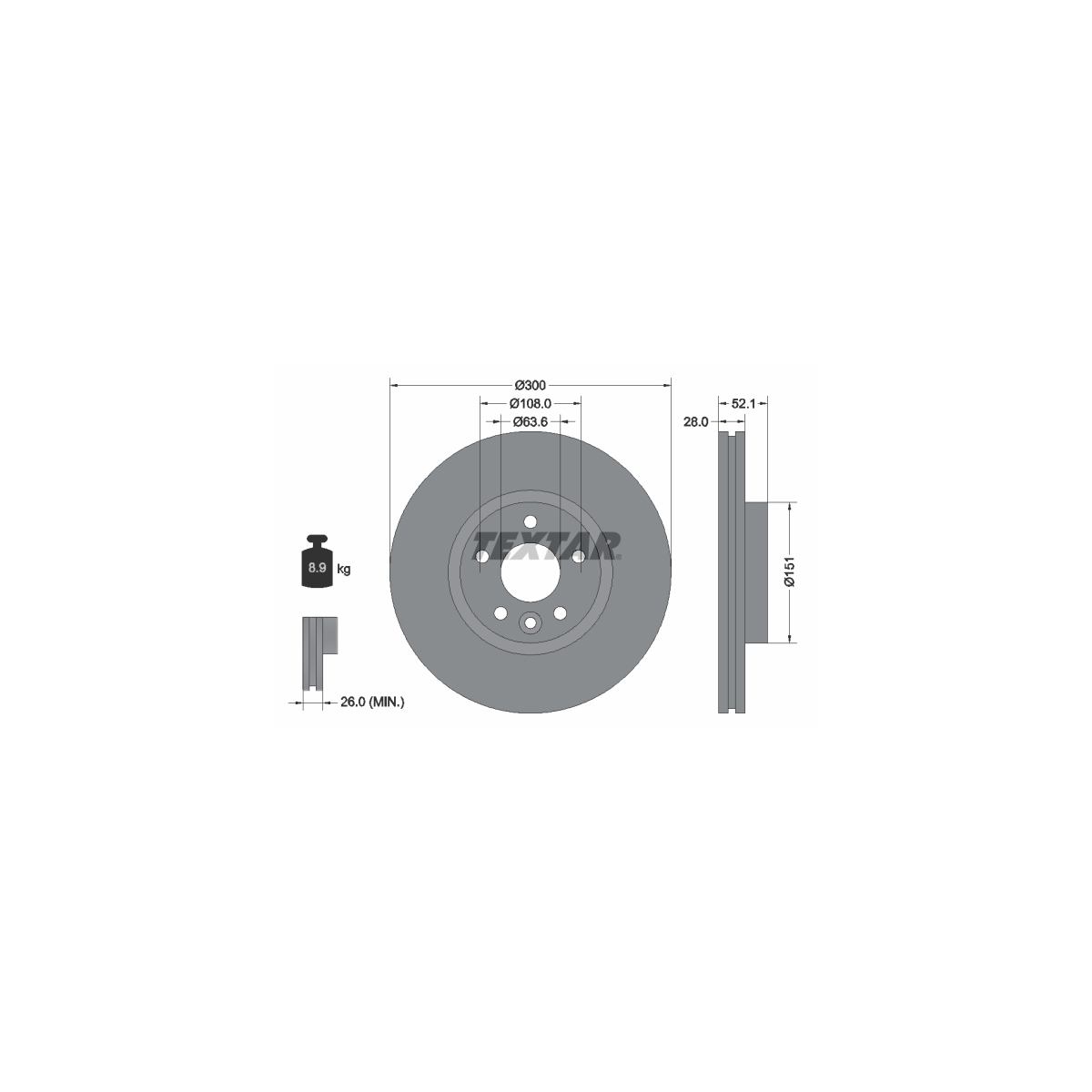 TEXTAR 92196905 Bremsscheiben Satz FORD Mondeo IV MK4 vorne