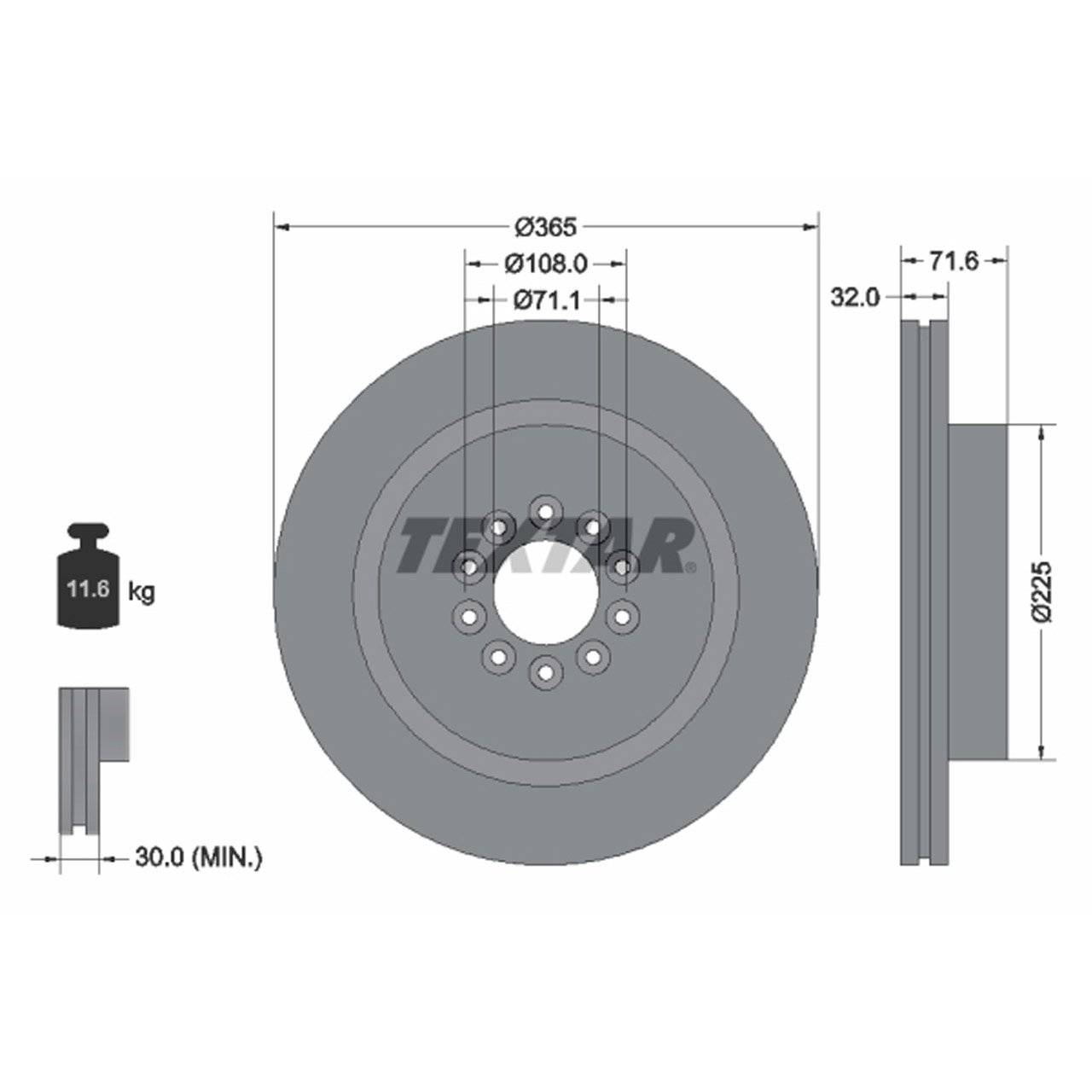 TEXTAR 92223103 Bremsscheiben Satz JAGUAR S-TYPE II (X200) XJ R 4.2 V8 bis Fgst. vorne