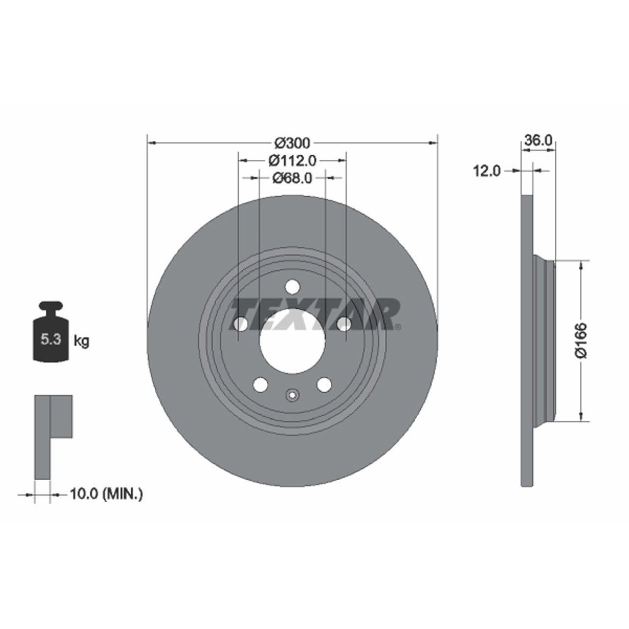 TEXTAR 92282803 Bremsscheiben Satz AUDI A4 B9 A5 F5 A6 C8 A7 4K Q5 FY hinten