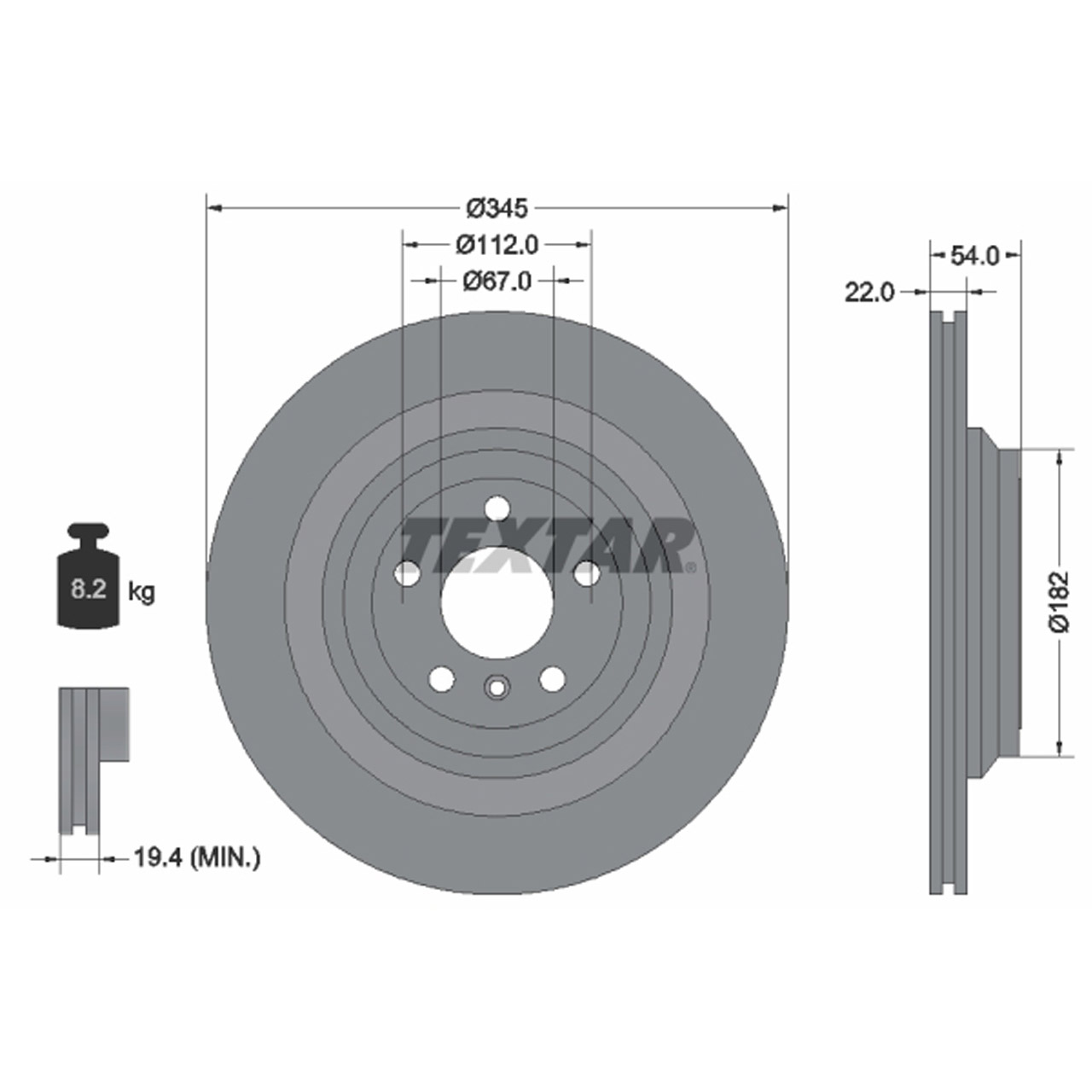 TEXTAR 92284003 Bremsscheiben Satz MERCEDES M- GL GLE GLS W166 X166 C292 hinten 1664230700