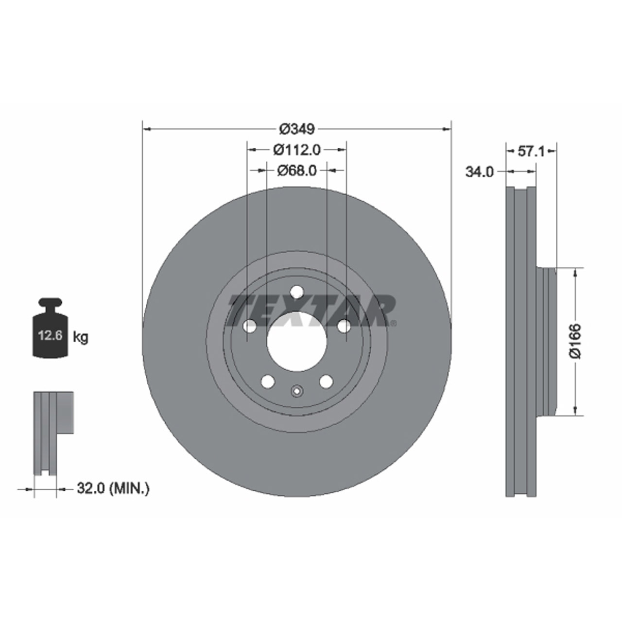 TEXTAR 92289305 Bremsscheiben Satz AUDI A4 B9 A5 A6 C8 A7 A8 Q5 FY Q7 4M VW Touareg vorne