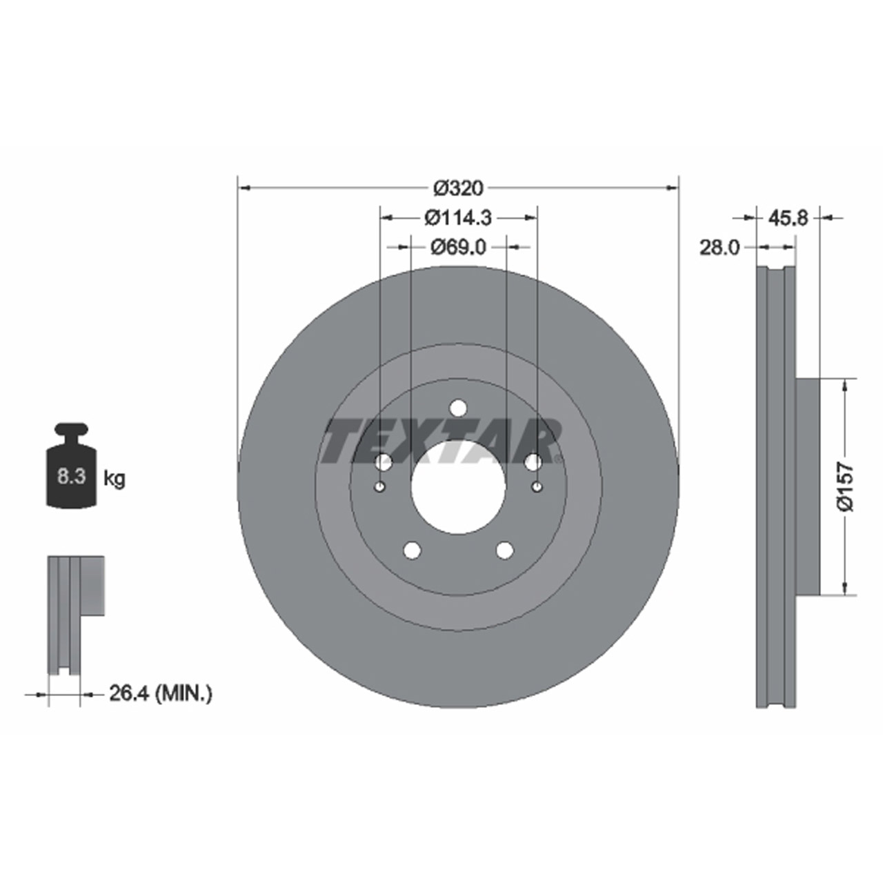 TEXTAR 92306503 Bremsscheiben Satz MITSUBISHI Eclipse Cross Outlander 3 vorne