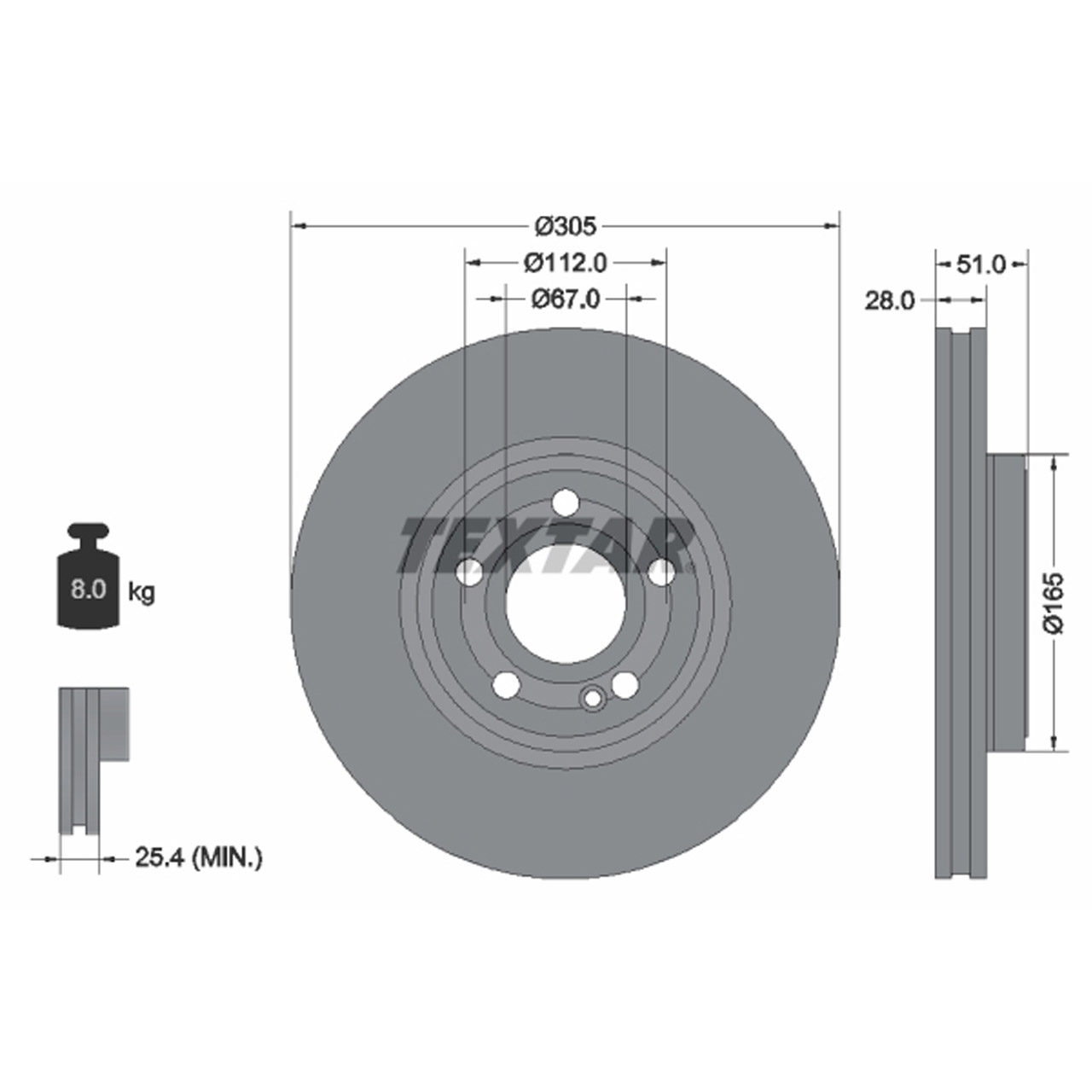 TEXTAR 92323405 Bremsscheiben Satz MERCEDES W/V177 W247 C/X118 H/X247 vorne 2474210412