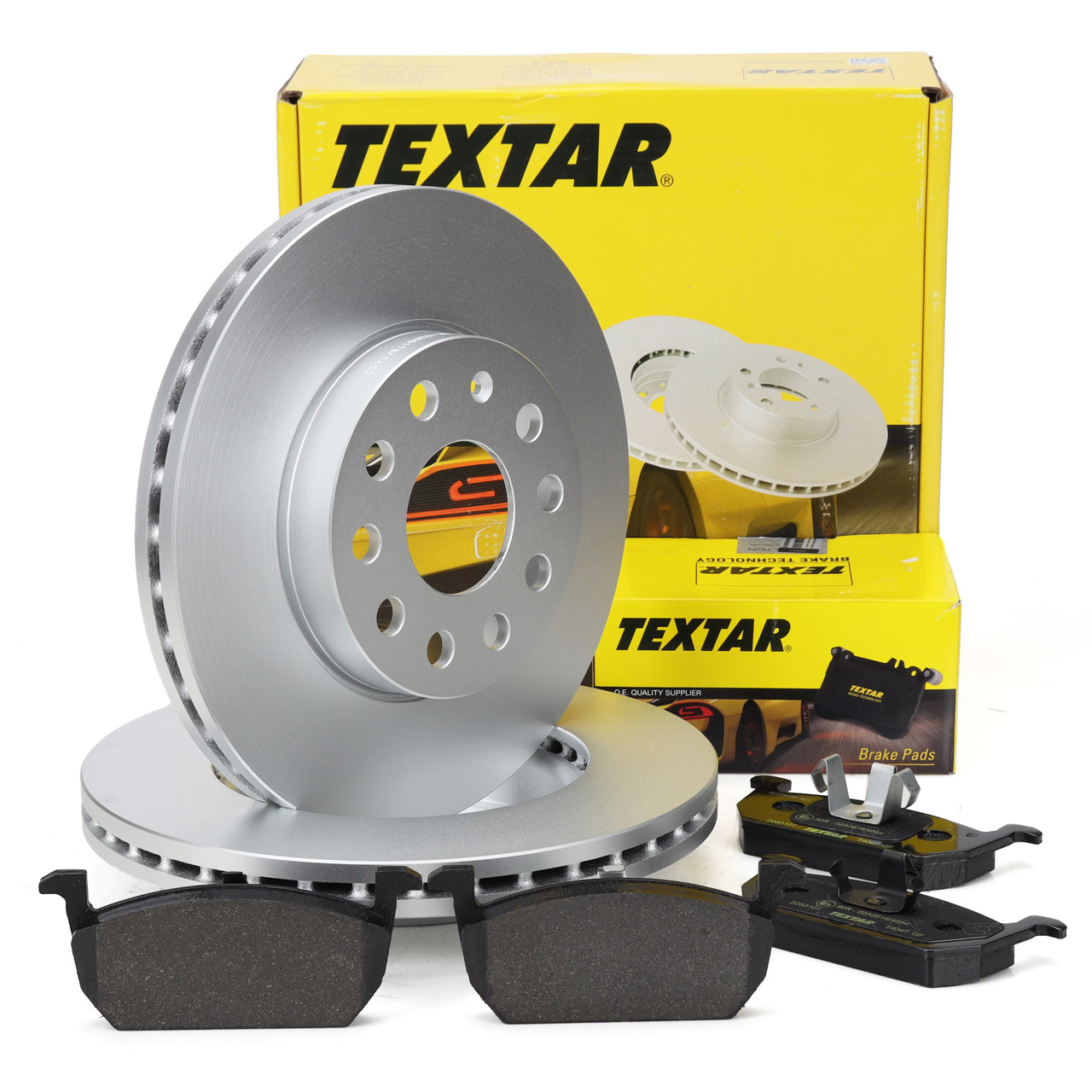 TEXTAR Bremsen Kit Bremsscheiben + Bremsbeläge SEAT Leon 5F PR-1ZH vorne