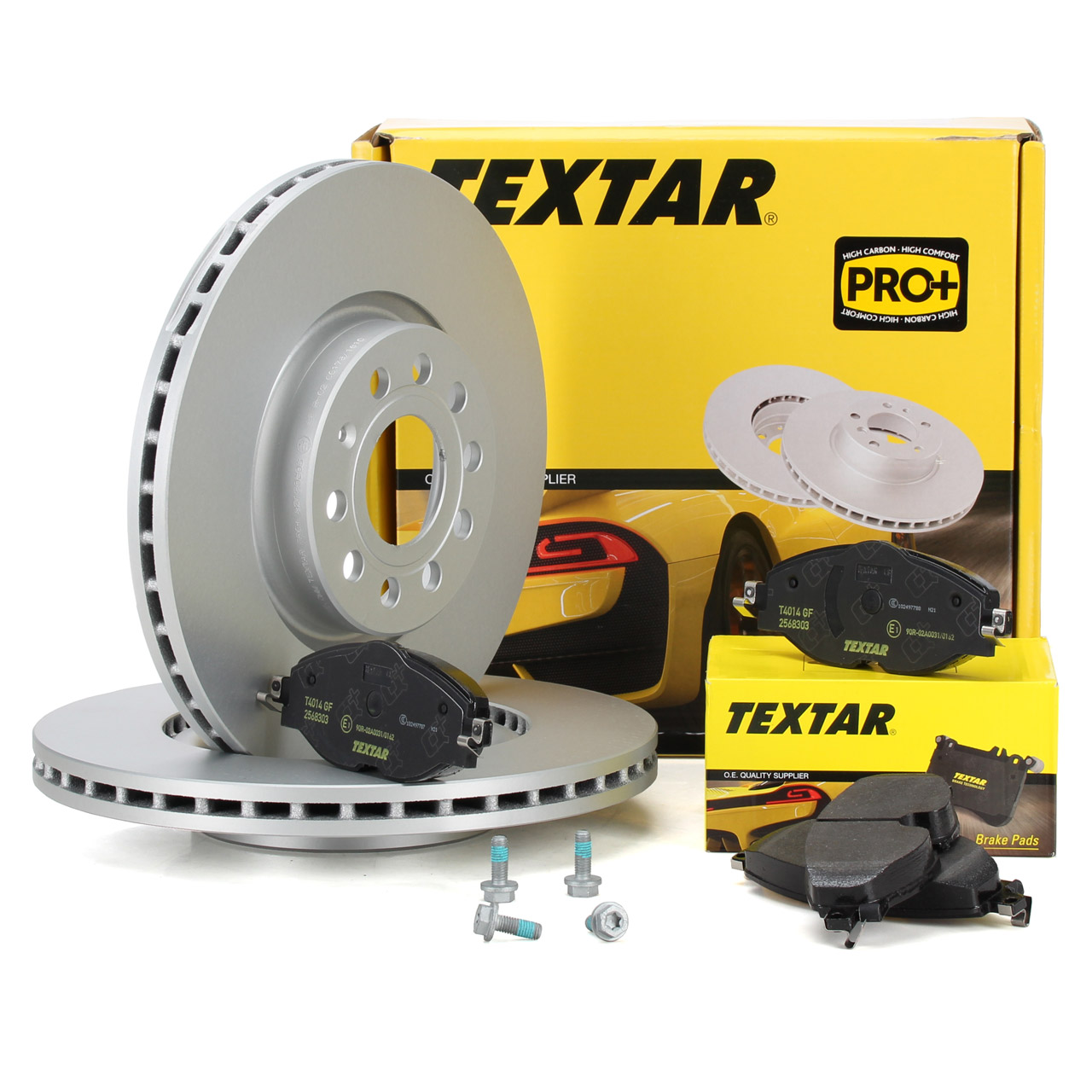 TEXTAR Bremsscheiben + Beläge AUDI Q3 F3B VW Golf 7 Passat B8 Tiguan vorne