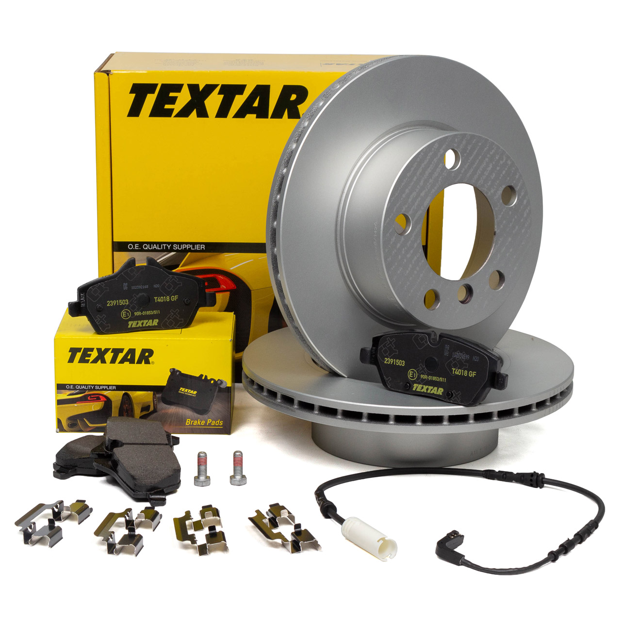 TEXTAR Bremsscheiben + Beläge + Wako BMW 1er E81 E87 116i 118i 116d 118d bis 03.2010 vorne